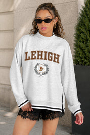 LEHIGH MOUNTAIN HAWKS RALLY POINT CONTRAST MOCKNECK PULLOVER