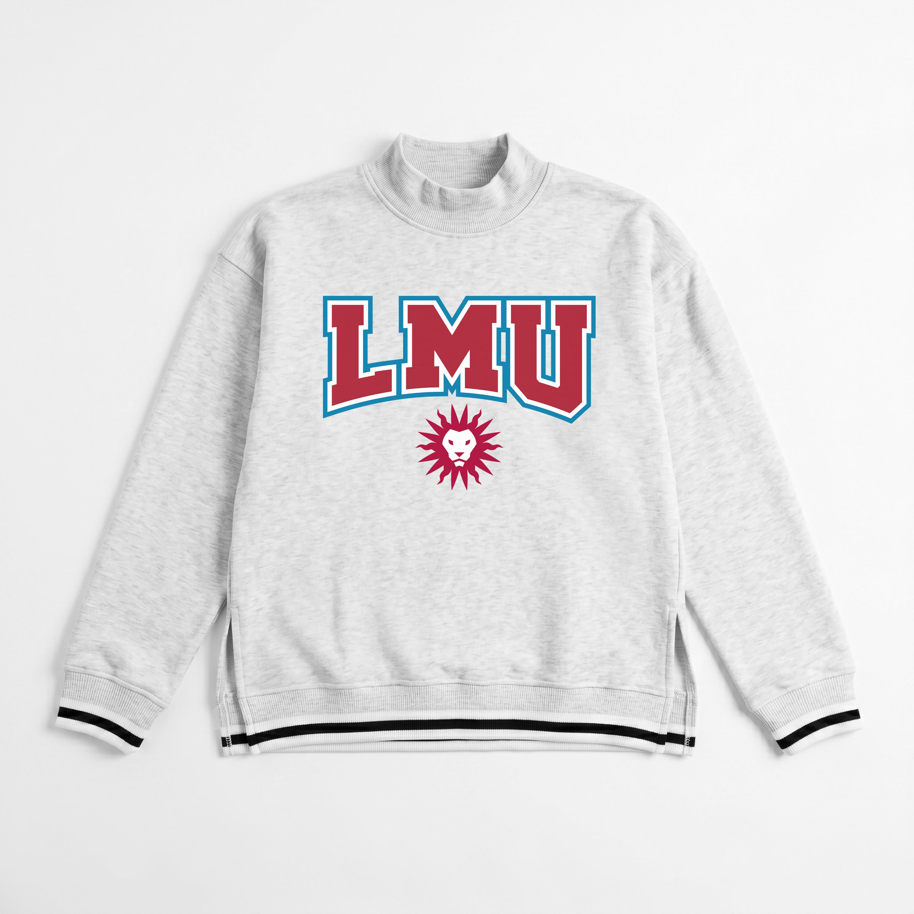LOYOLA MARYMOUNT LIONS RALLY POINT CONTRAST MOCKNECK PULLOVER