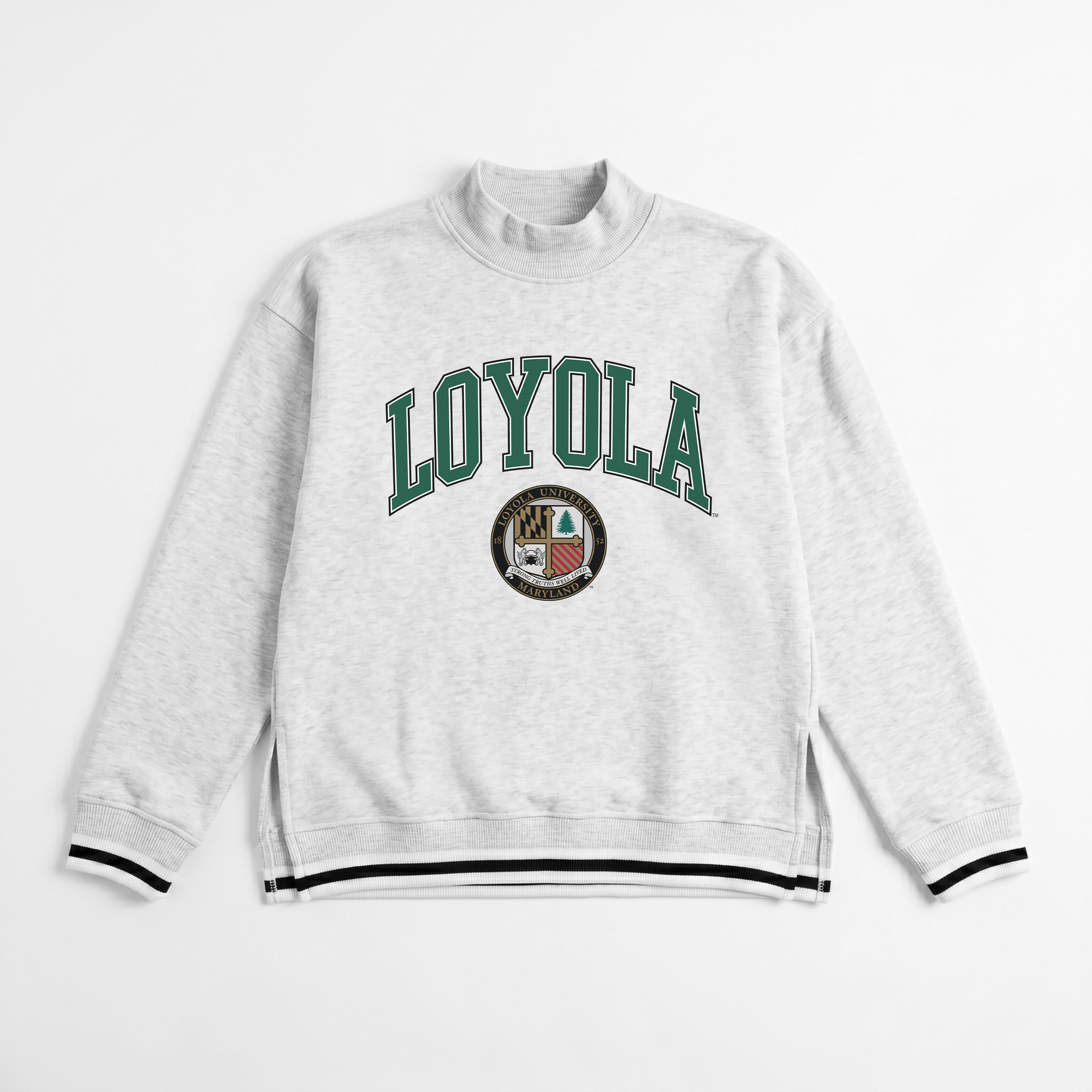 LOYOLA GREYHOUNDS RALLY POINT CONTRAST MOCKNECK PULLOVER