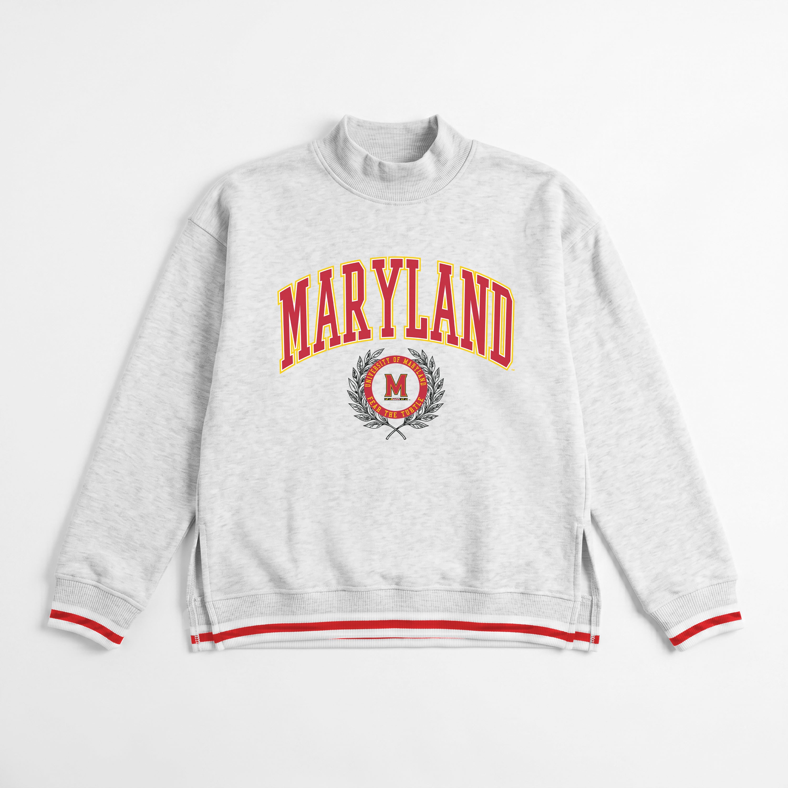 MARYLAND TERRAPINS RALLY POINT CONTRAST MOCKNECK PULLOVER