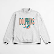 MIAMI DOLPHINS RALLY POINT CONTRAST MOCKNECK PULLOVER
