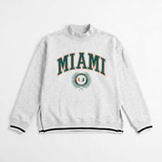 MIAMI HURRICANES RALLY POINT CONTRAST MOCKNECK PULLOVER
