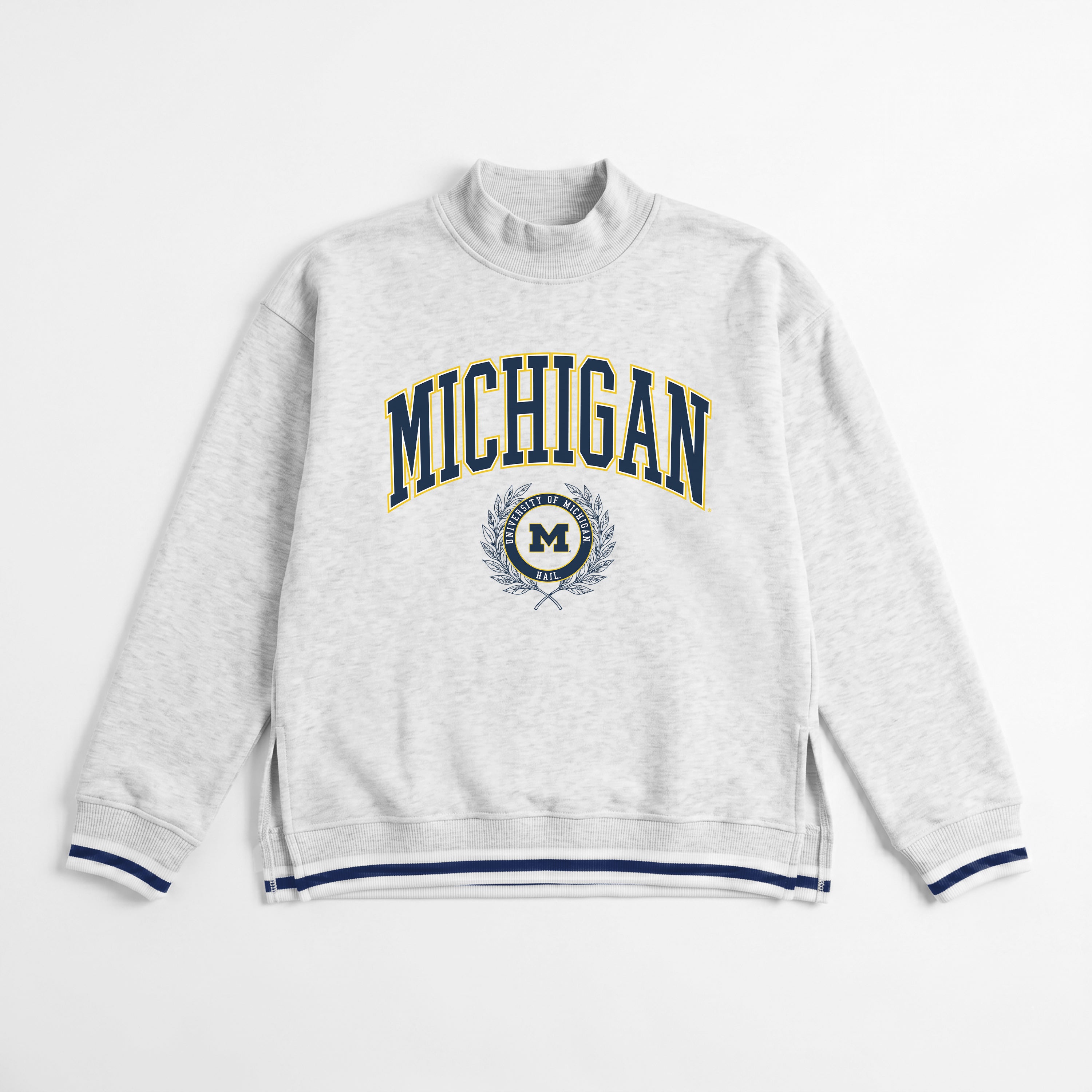 MICHIGAN WOLVERINES RALLY POINT CONTRAST MOCKNECK PULLOVER