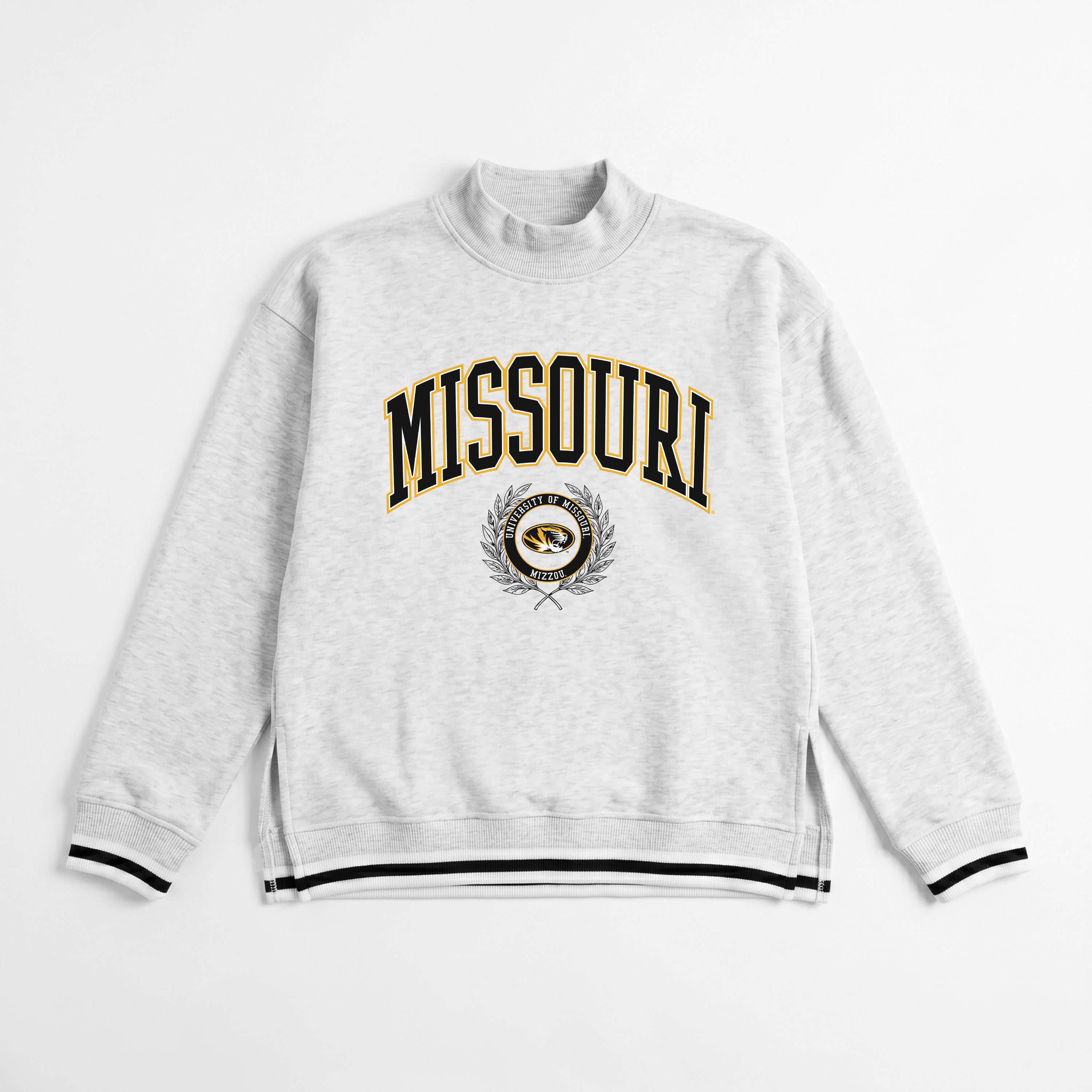 MISSOURI TIGERS RALLY POINT CONTRAST MOCKNECK PULLOVER
