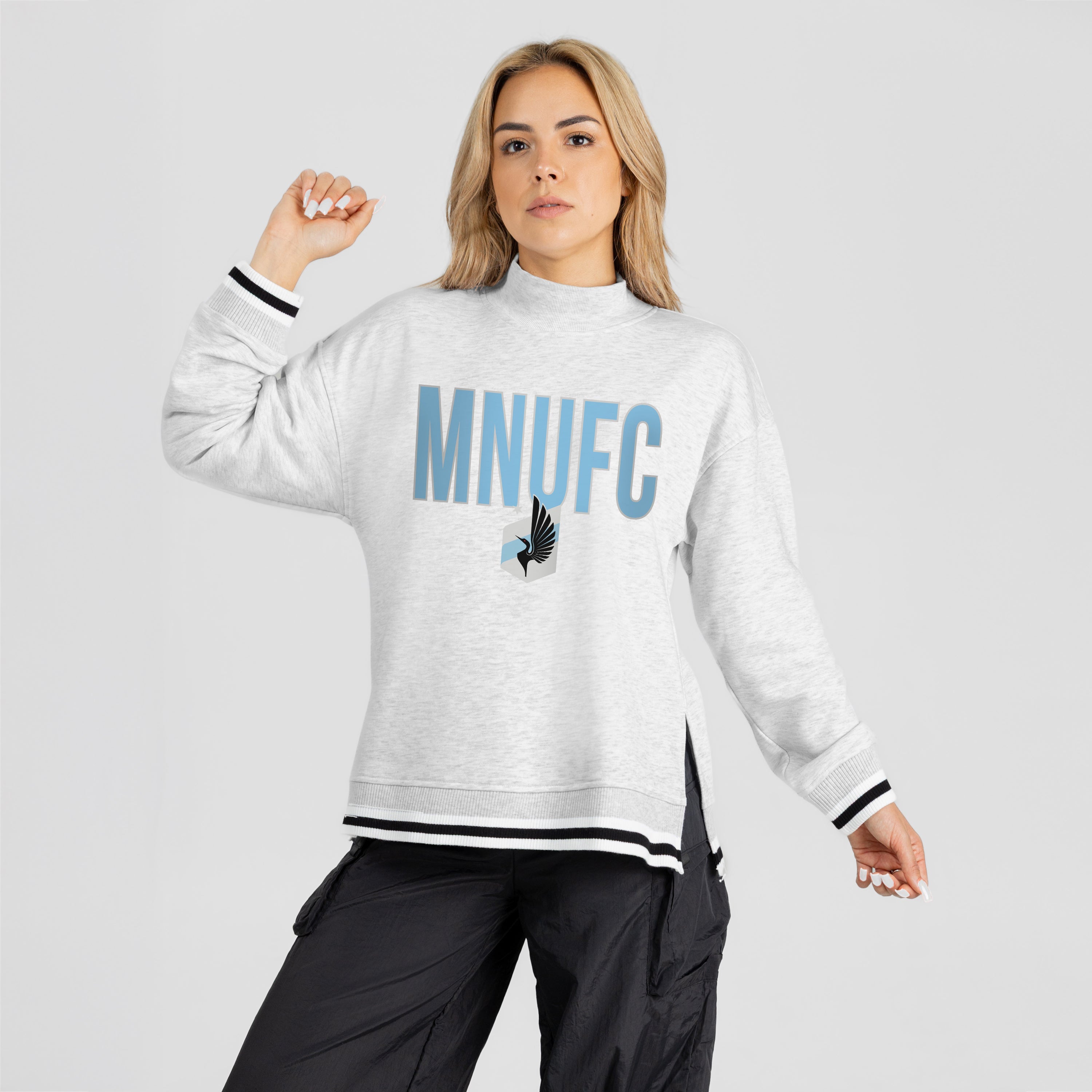MINNESOTA UNITED RALLY POINT CONTRAST MOCKNECK PULLOVER