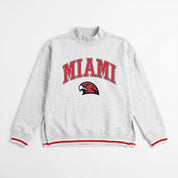 MIAMI OF OHIO REDHAWKS RALLY POINT CONTRAST MOCKNECK PULLOVER