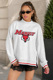 MARIST RED FOXES RALLY POINT CONTRAST MOCKNECK PULLOVER