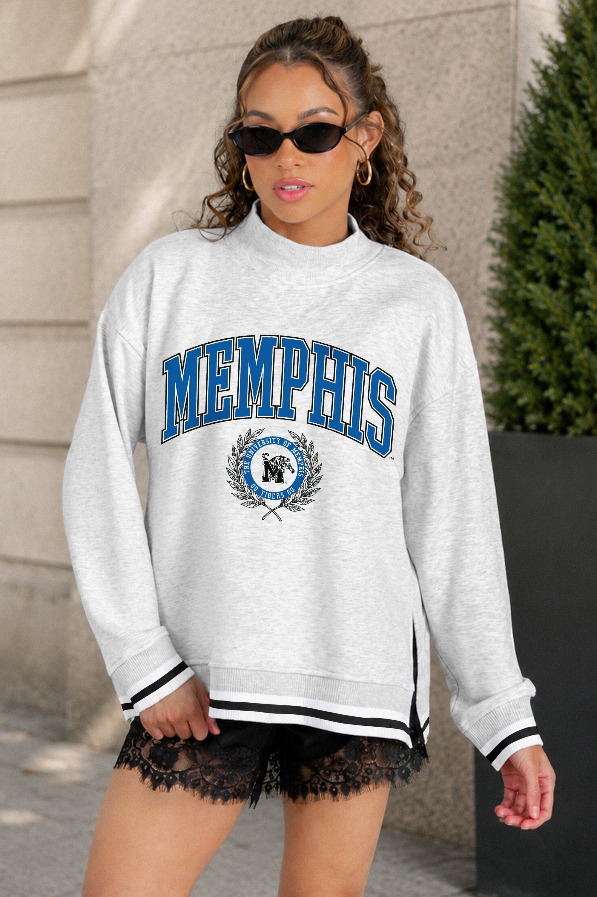 MEMPHIS TIGERS RALLY POINT CONTRAST MOCKNECK PULLOVER