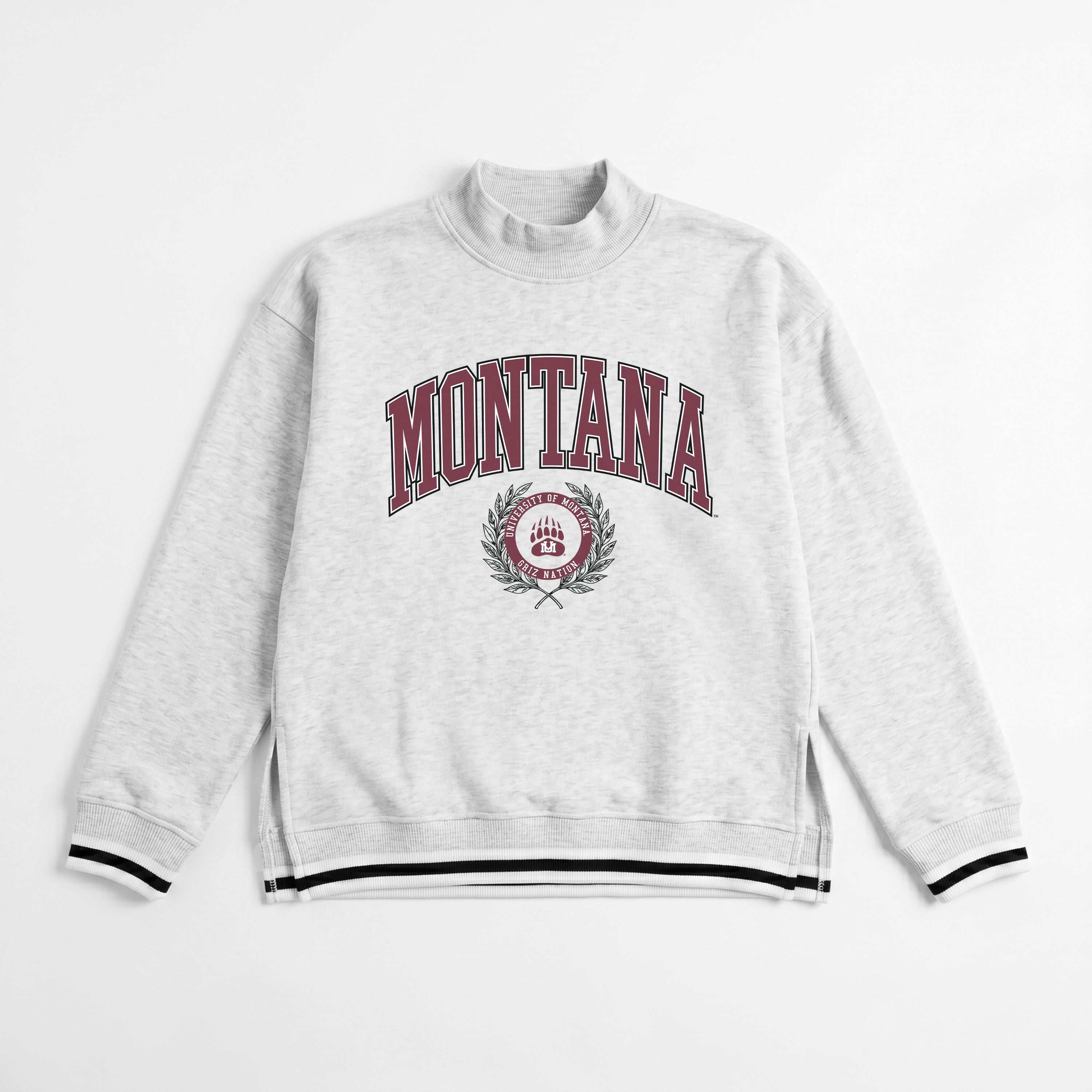 MONTANA GRIZZLIES RALLY POINT CONTRAST MOCKNECK PULLOVER