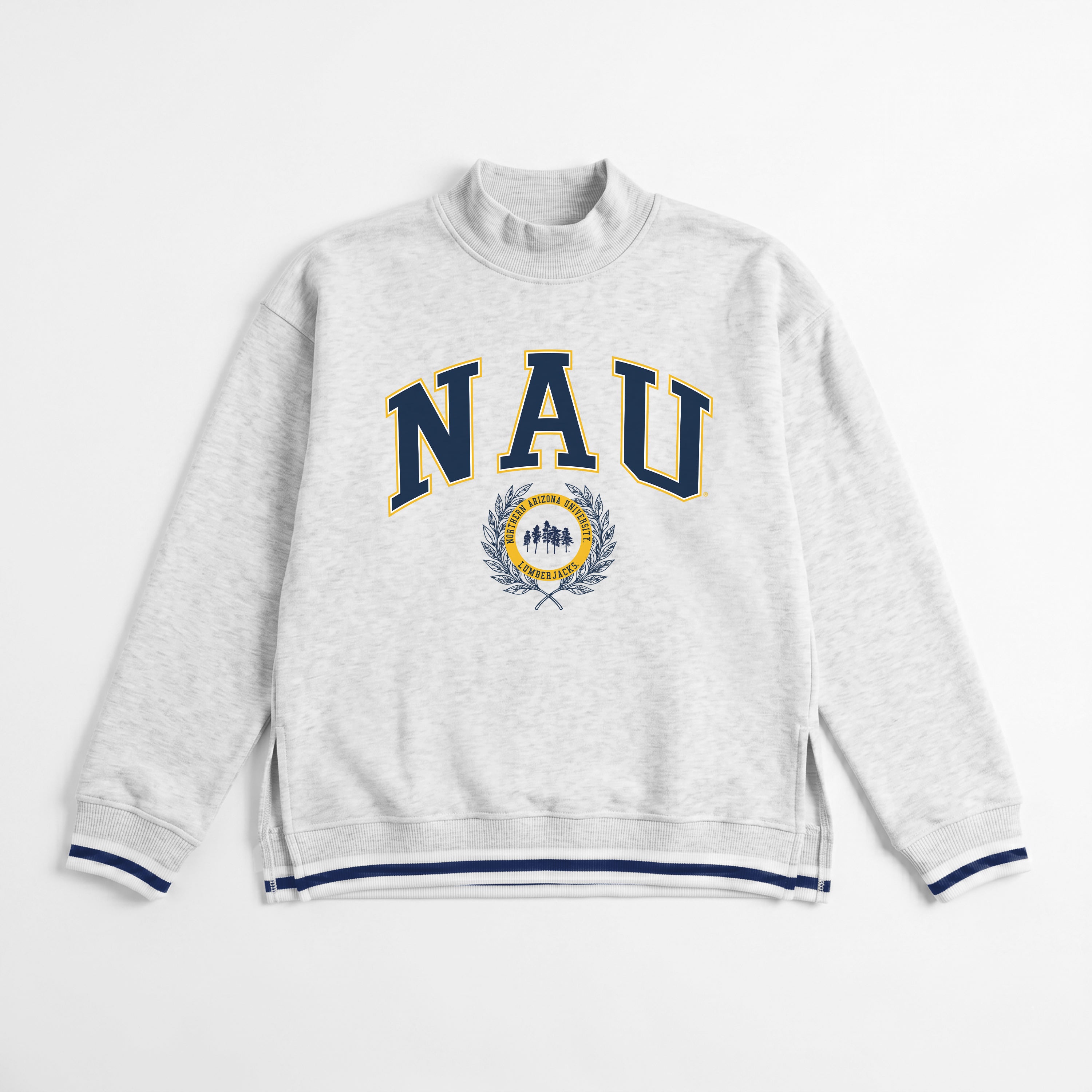 NORTHERN ARIZONA LUMBERJACKS RALLY POINT CONTRAST MOCKNECK PULLOVER
