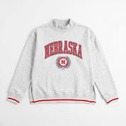 NEBRASKA CORNHUSKERS RALLY POINT CONTRAST MOCKNECK PULLOVER