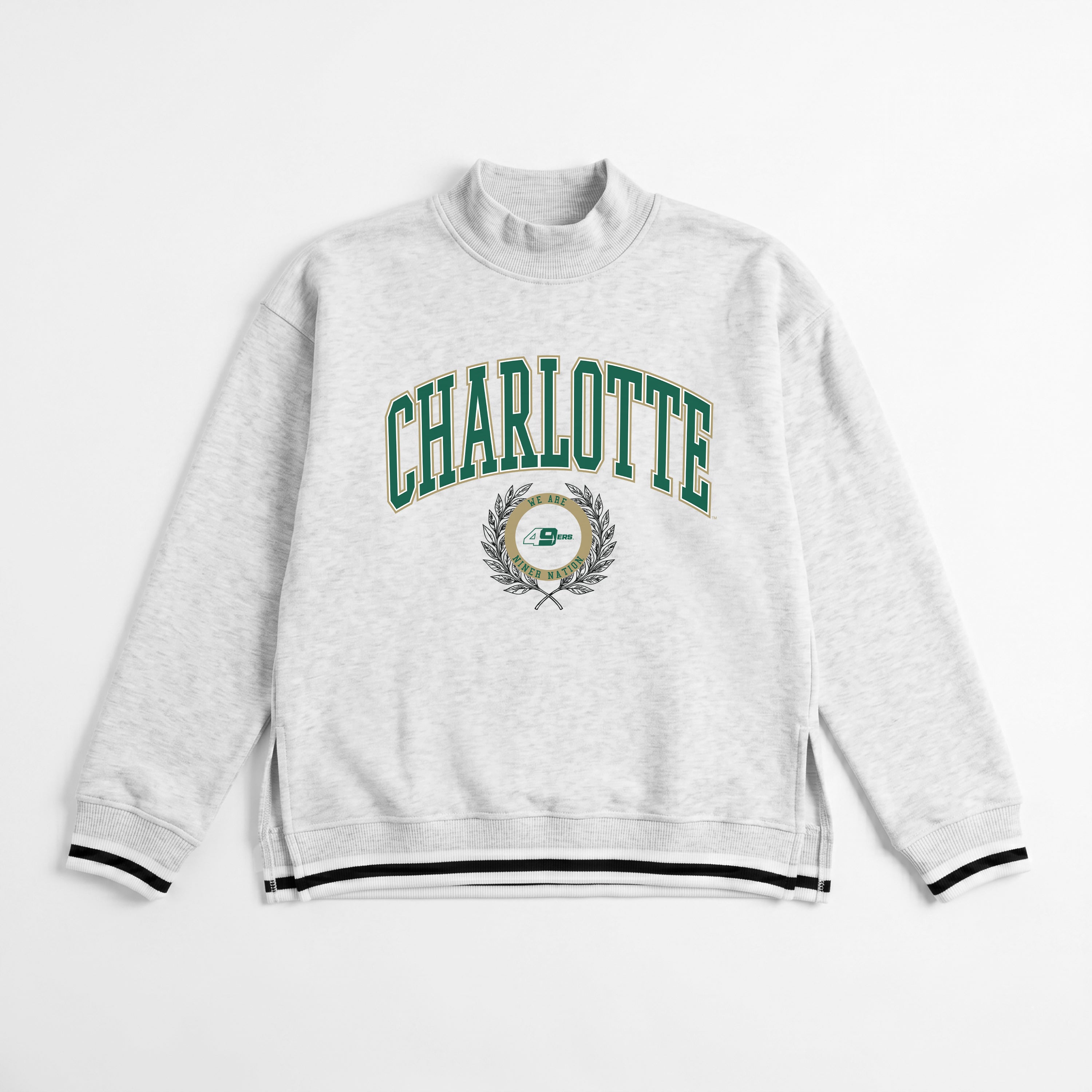 CHARLOTTE 49ERS RALLY POINT CONTRAST MOCKNECK PULLOVER