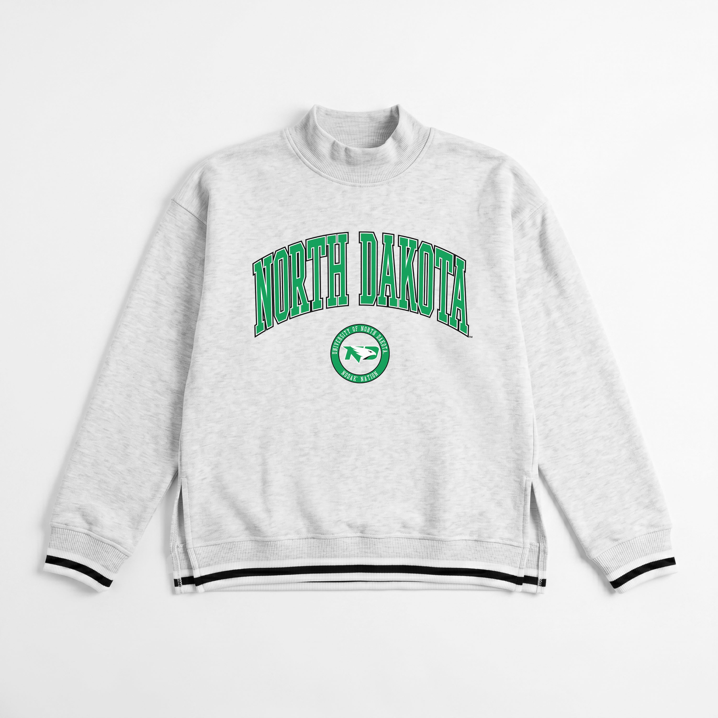 NORTH DAKOTA FIGHTING HAWKS RALLY POINT CONTRAST MOCKNECK PULLOVER