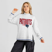 NEW ENGLAND PATRIOTS RALLY POINT CONTRAST MOCKNECK PULLOVER
