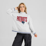 NEW ENGLAND PATRIOTS RALLY POINT CONTRAST MOCKNECK PULLOVER
