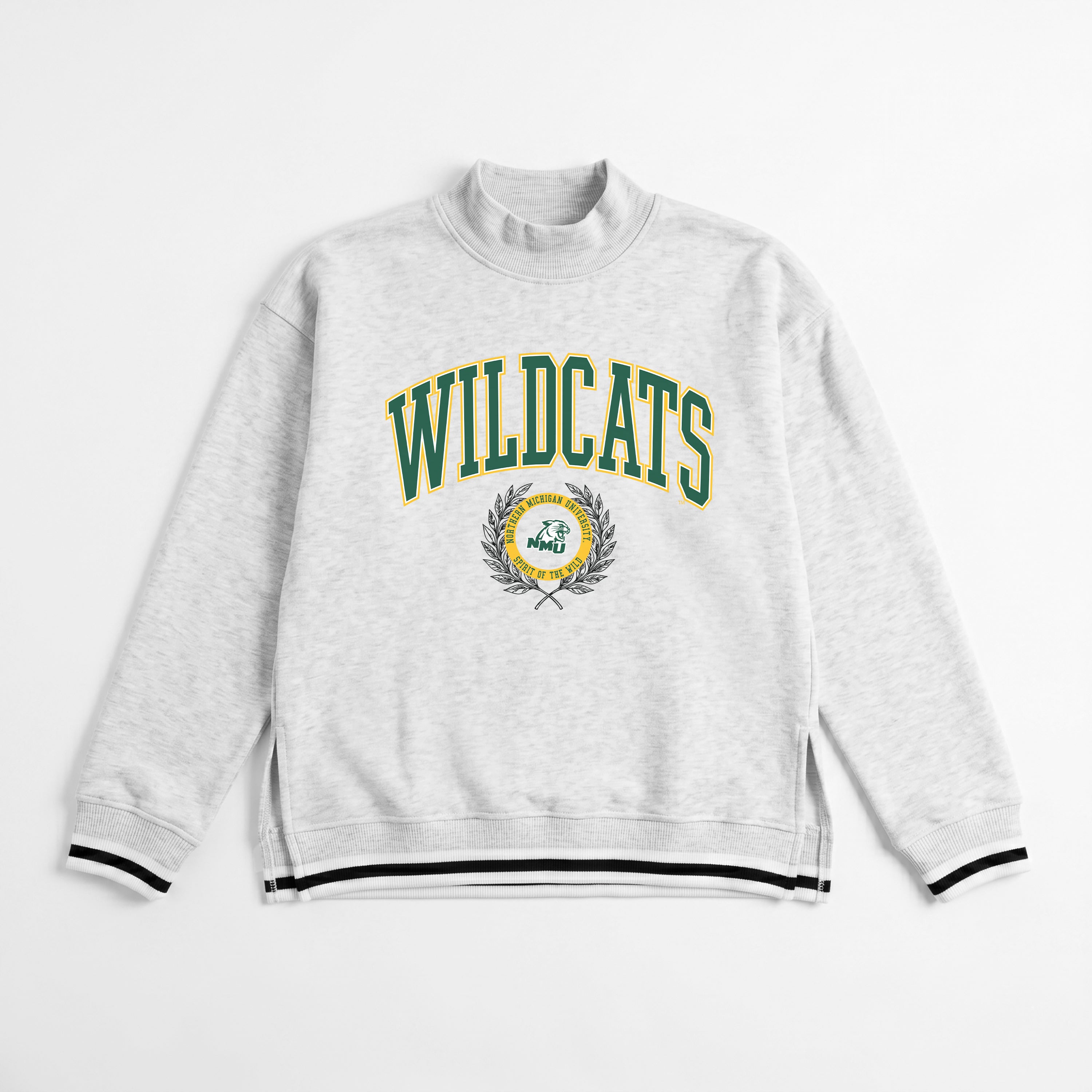 NORTHERN MICHIGAN WILDCATS RALLY POINT CONTRAST MOCKNECK PULLOVER
