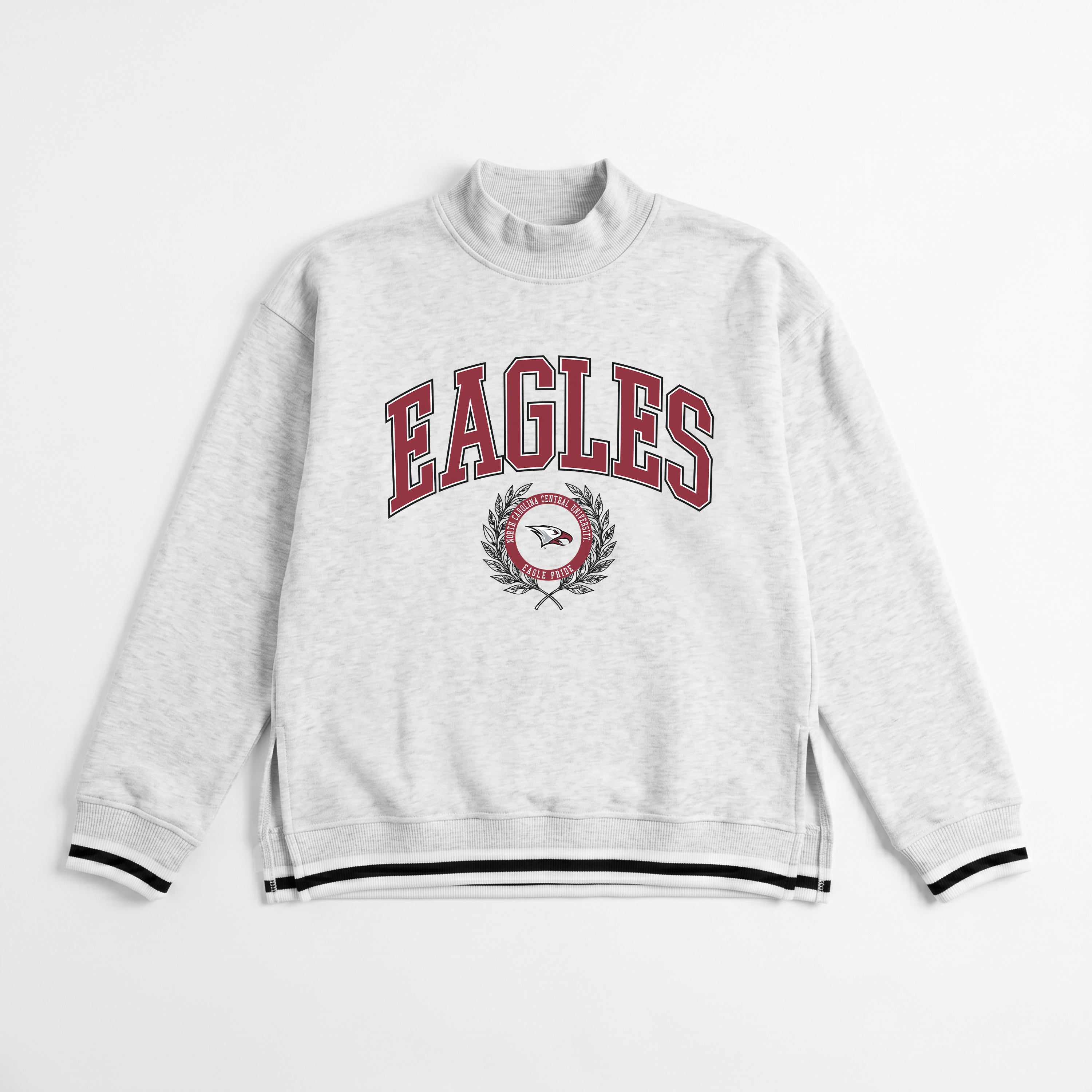 NORTH CAROLINA CENTRAL EAGLES RALLY POINT CONTRAST MOCKNECK PULLOVER