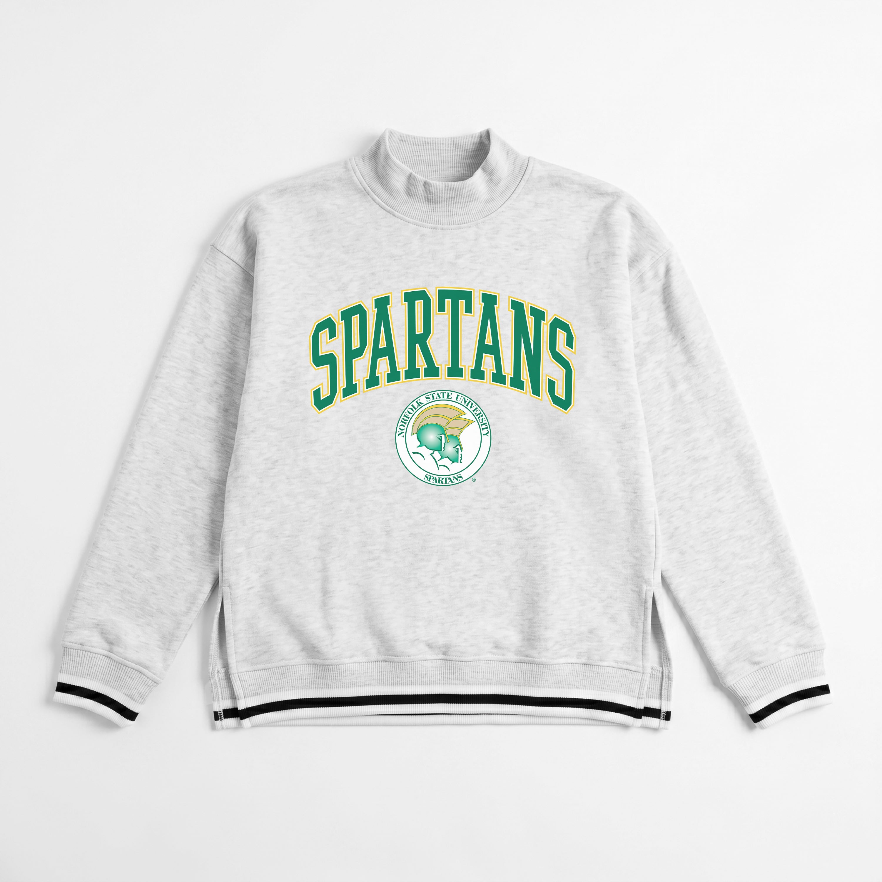 NORFOLK STATE SPARTANS RALLY POINT CONTRAST MOCKNECK PULLOVER