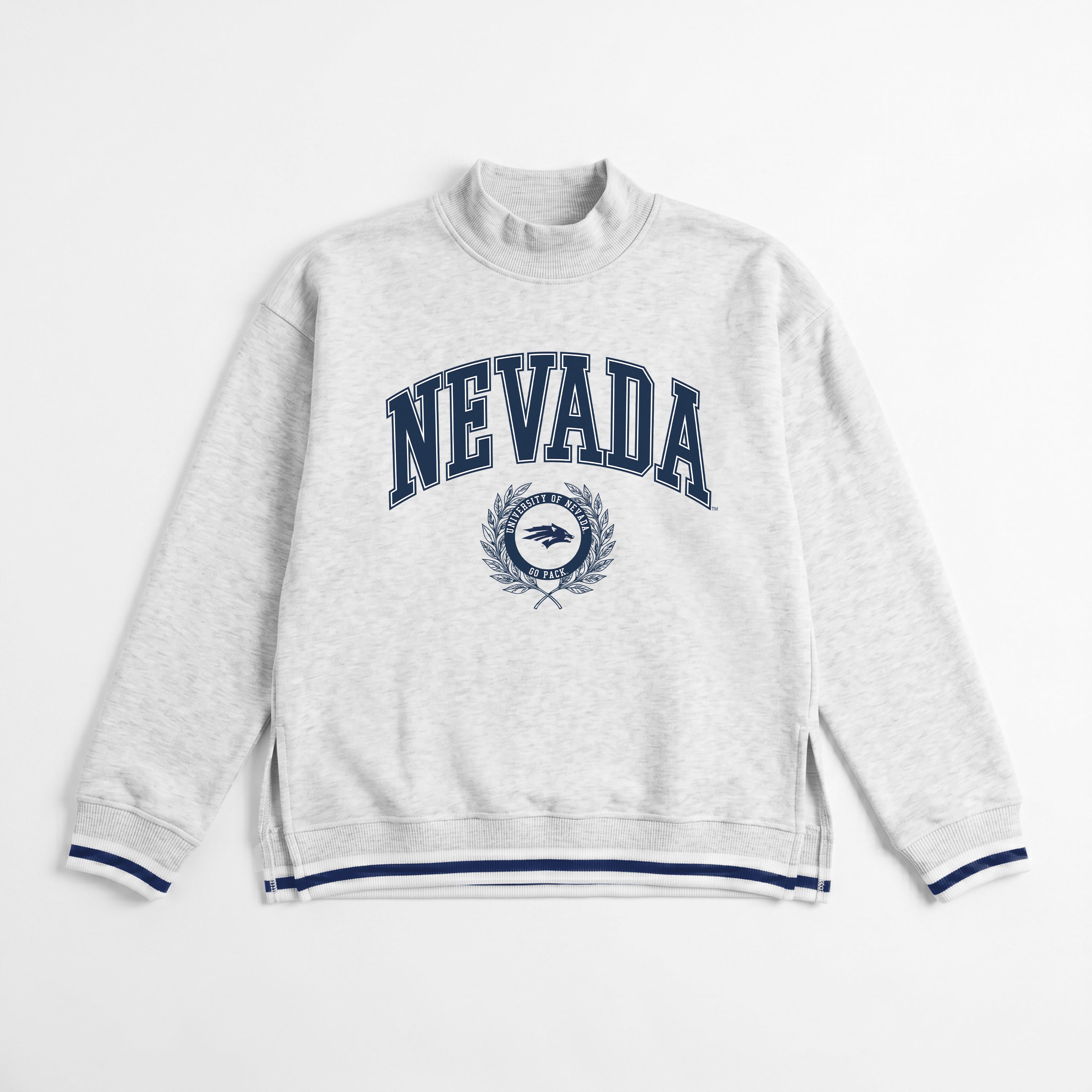 NEVADA WOLF PACK RALLY POINT CONTRAST MOCKNECK PULLOVER