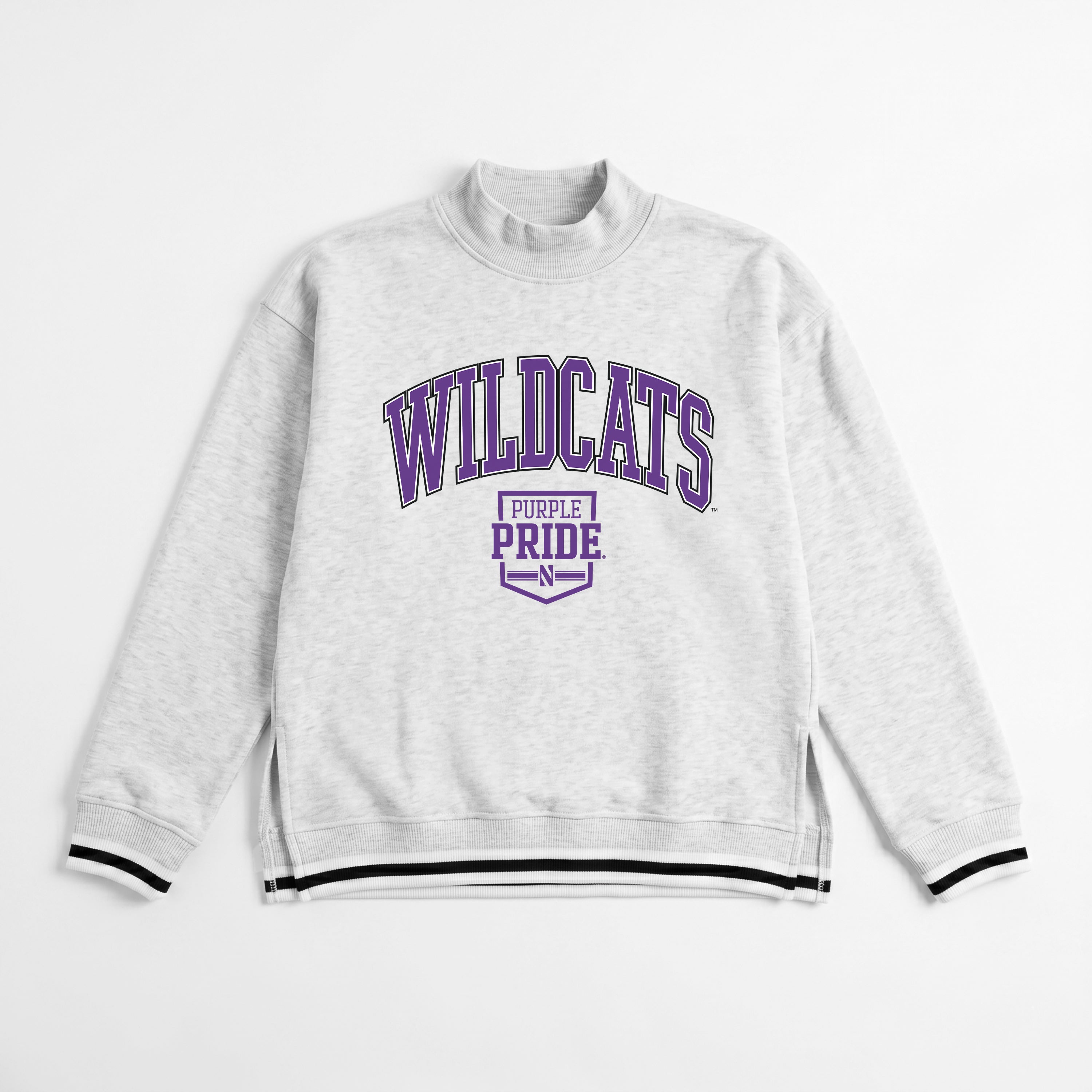 NORTHWESTERN WILDCATS RALLY POINT CONTRAST MOCKNECK PULLOVER