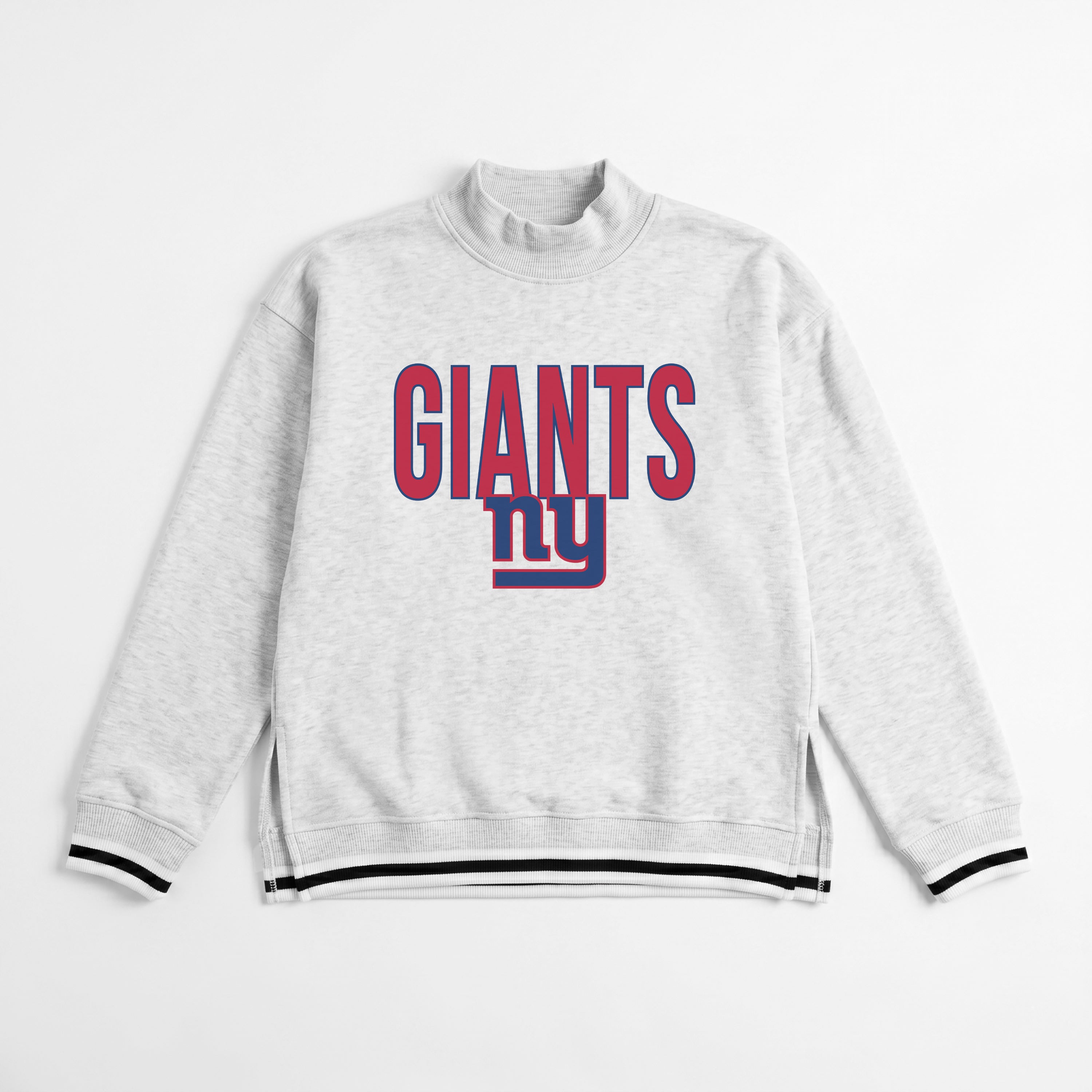 NEW YORK GIANTS RALLY POINT CONTRAST MOCKNECK PULLOVER