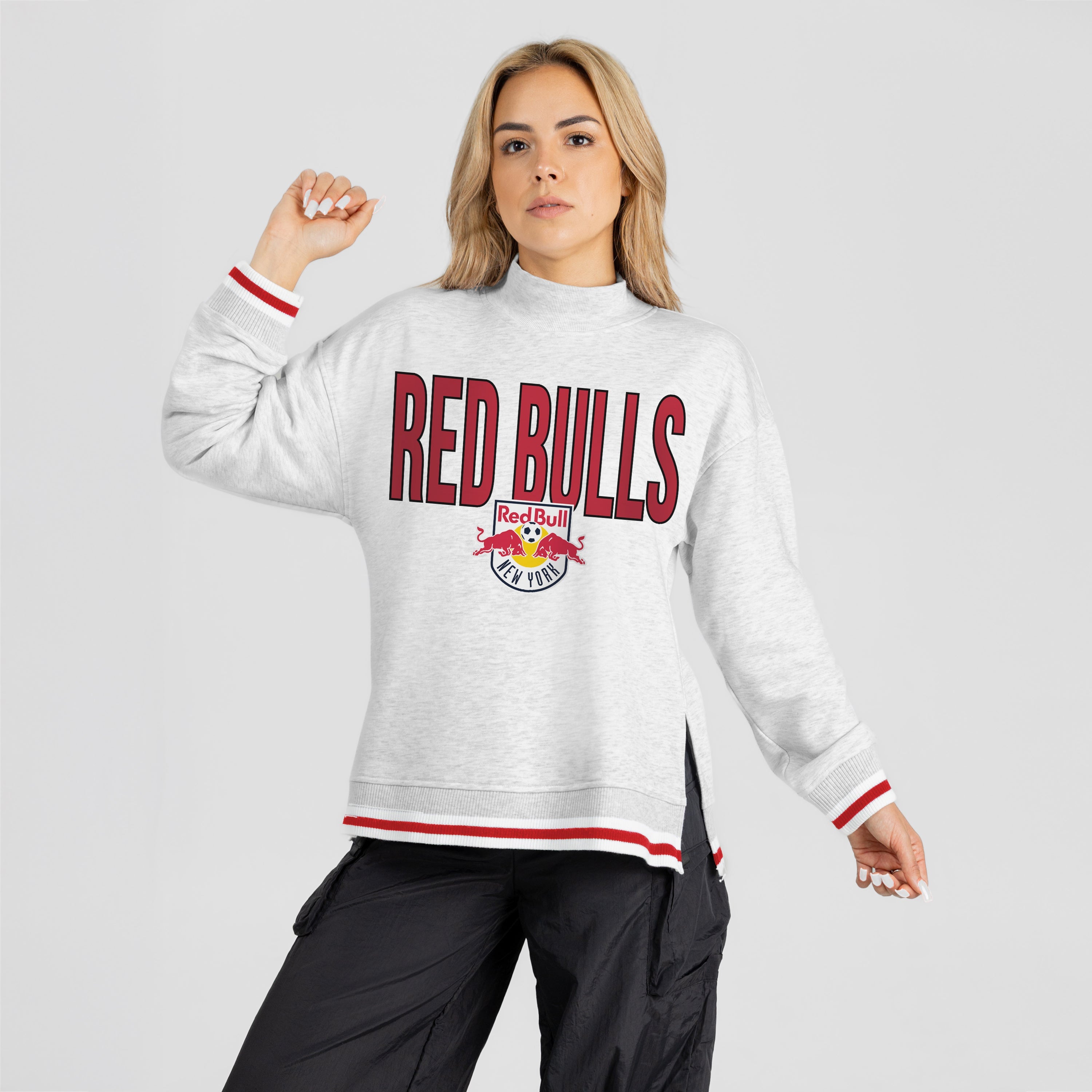 RED BULL NEW YORK RALLY POINT CONTRAST MOCKNECK PULLOVER