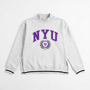 NEW YORK UNIVERSITY VIOLETS RALLY POINT CONTRAST MOCKNECK PULLOVER