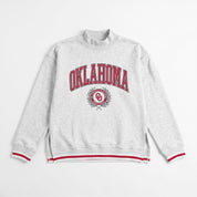 OKLAHOMA SOONERS RALLY POINT CONTRAST MOCKNECK PULLOVER