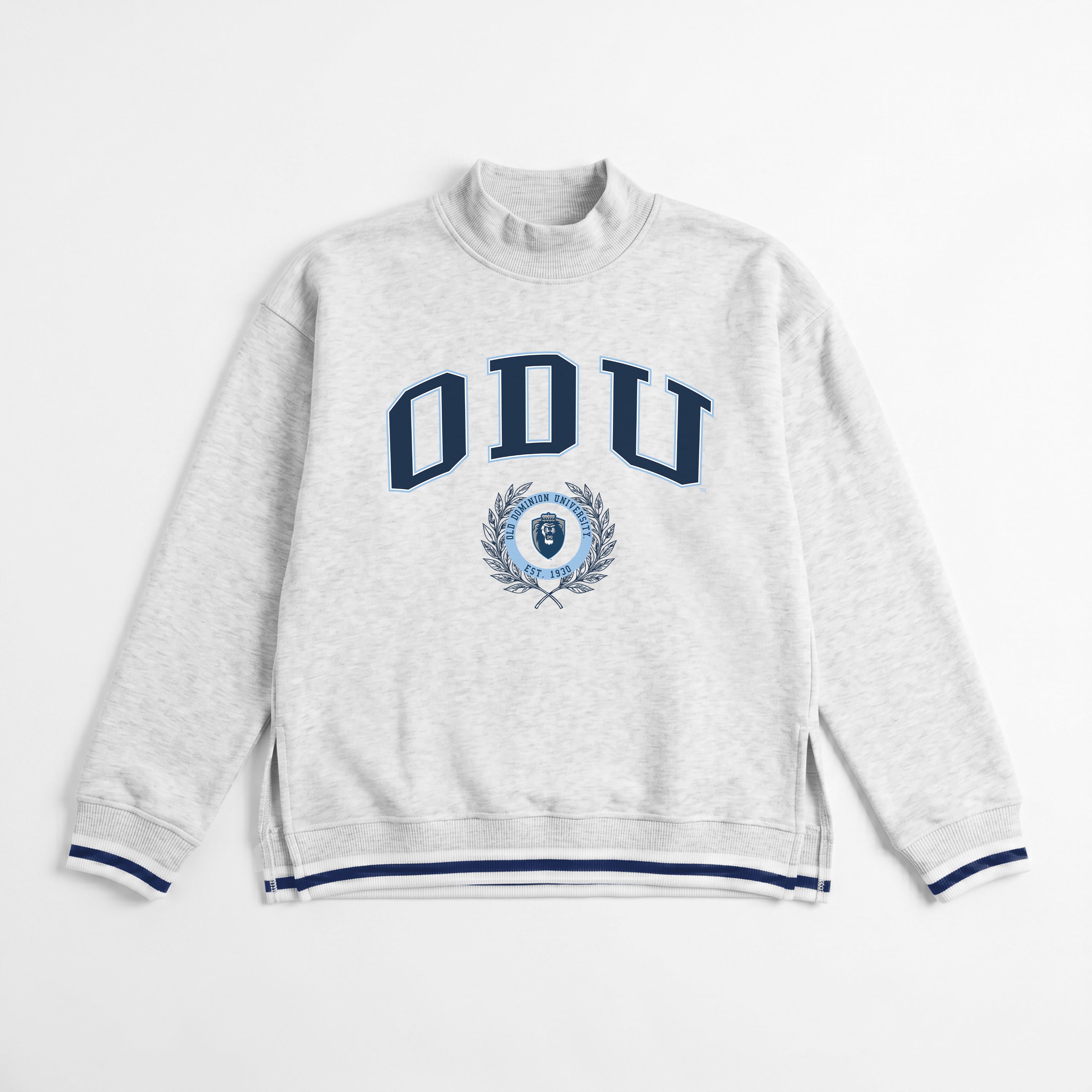 OLD DOMINION MONARCHS RALLY POINT CONTRAST MOCKNECK PULLOVER