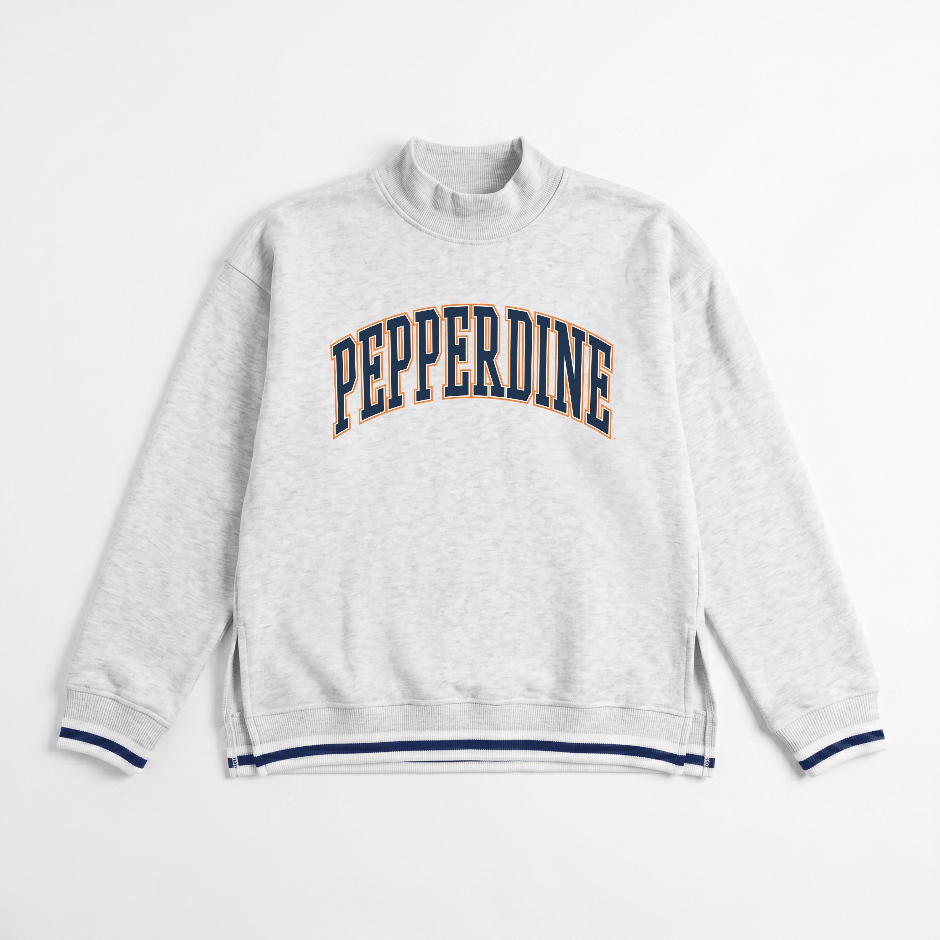 PEPPERDINE WAVES RALLY POINT CONTRAST MOCKNECK PULLOVER