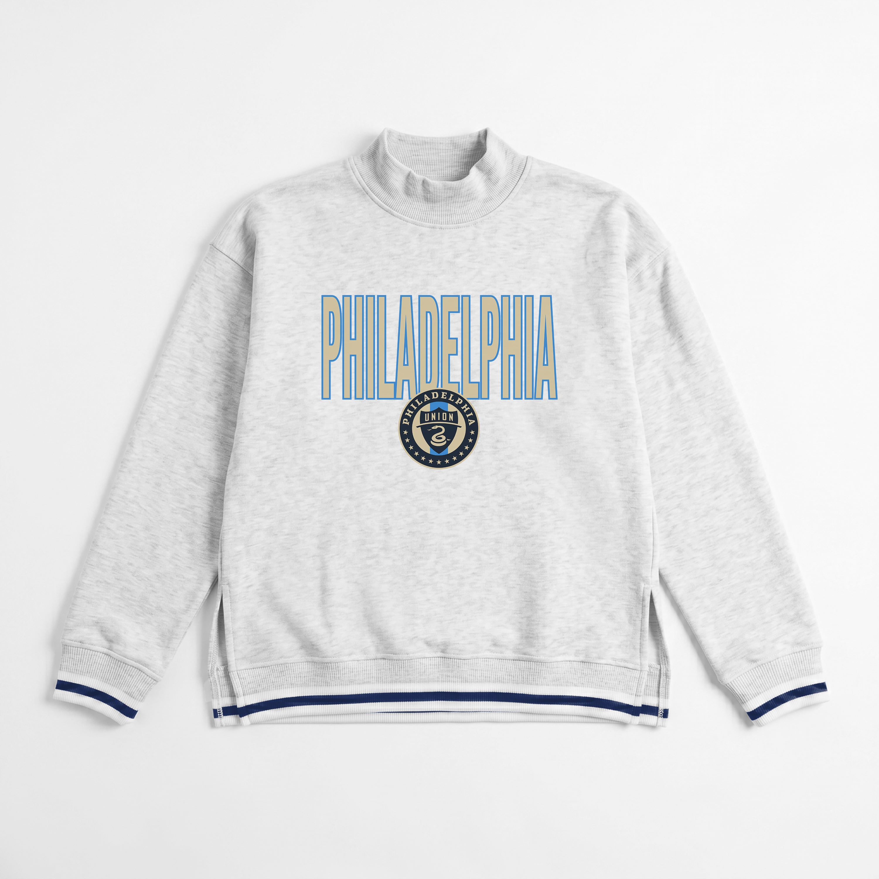 PHILADELPHIA UNION RALLY POINT CONTRAST MOCKNECK PULLOVER