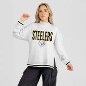 PITTSBURGH STEELERS RALLY POINT CONTRAST MOCKNECK PULLOVER
