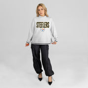 PITTSBURGH STEELERS RALLY POINT CONTRAST MOCKNECK PULLOVER