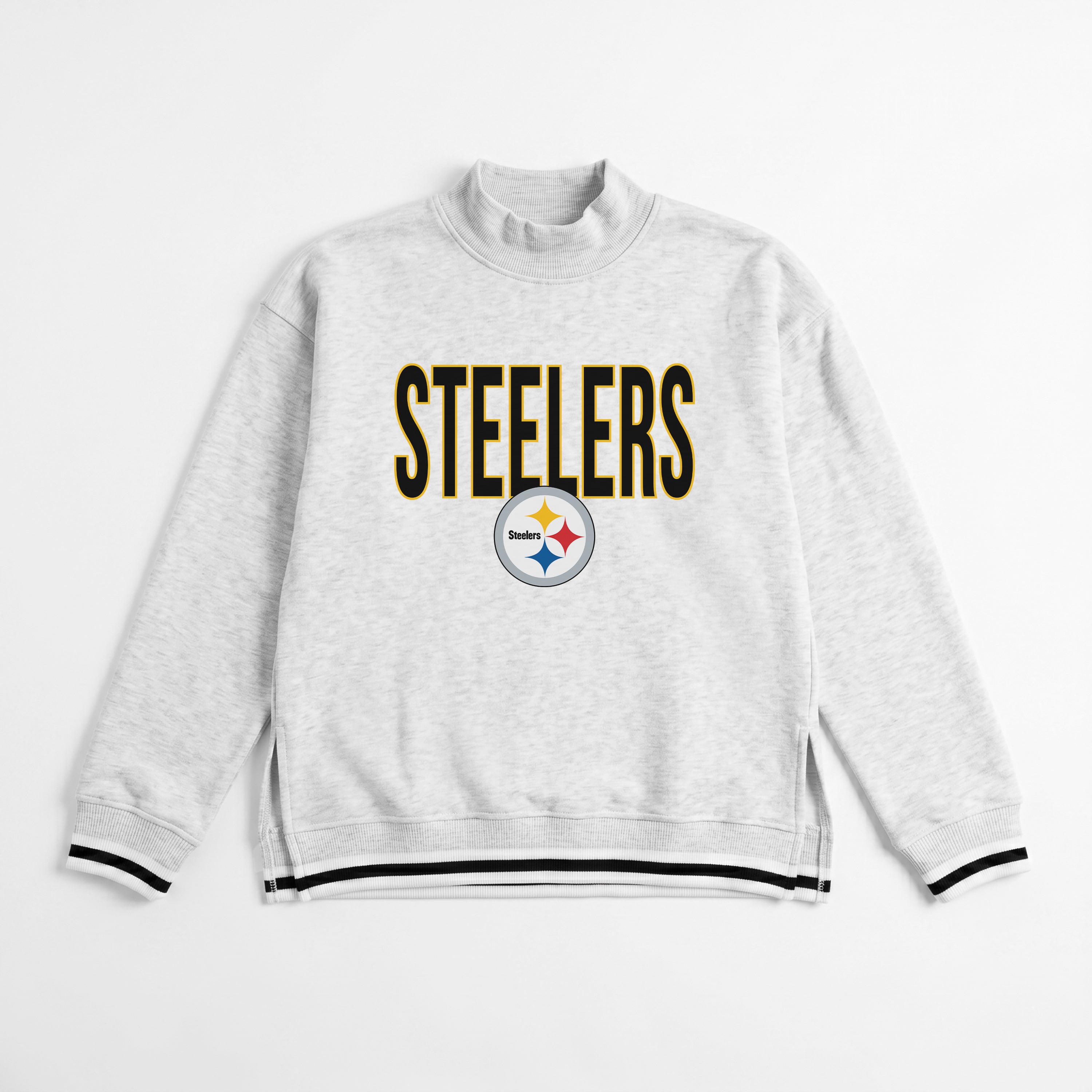 PITTSBURGH STEELERS RALLY POINT CONTRAST MOCKNECK PULLOVER