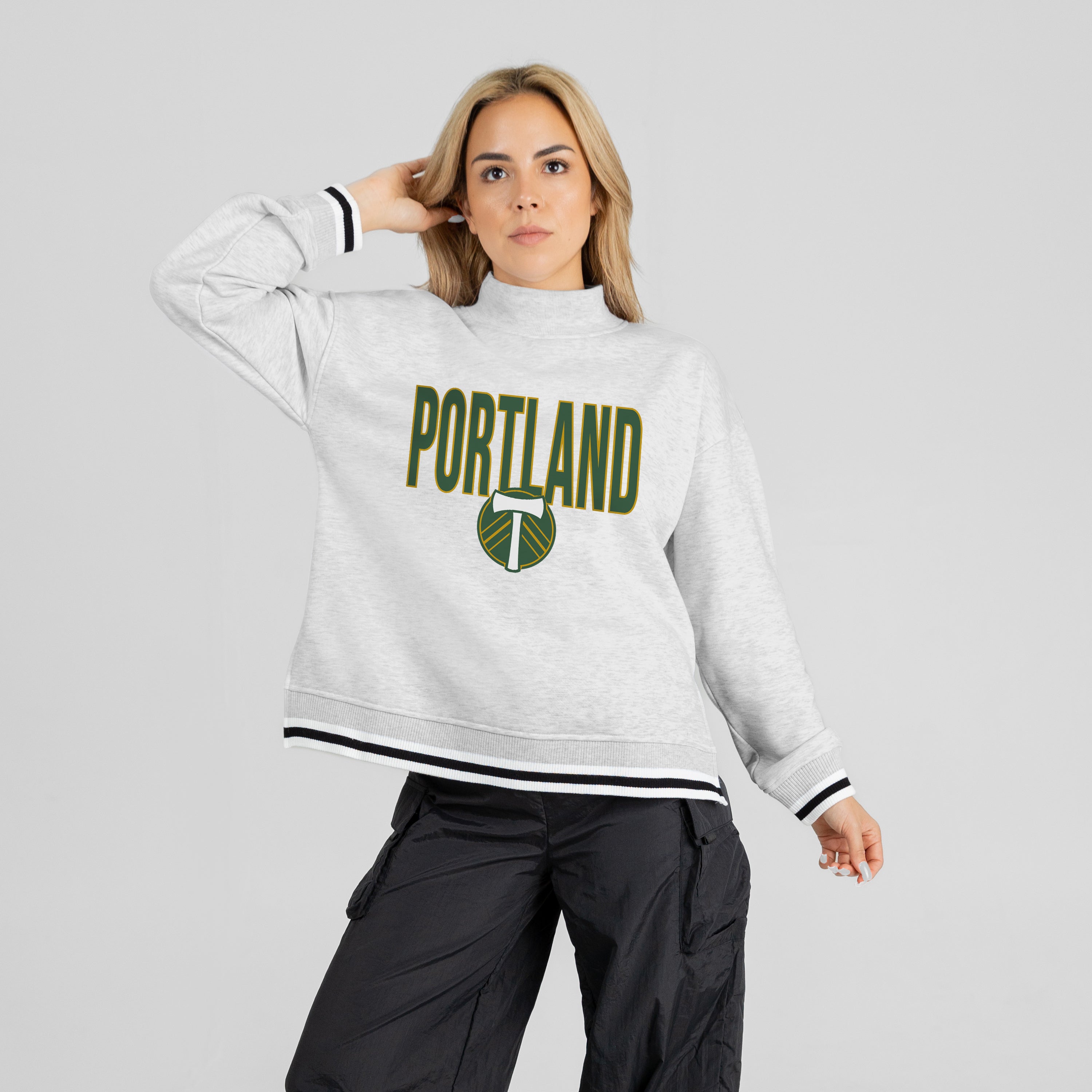 PORTLAND TIMBERS RALLY POINT CONTRAST MOCKNECK PULLOVER