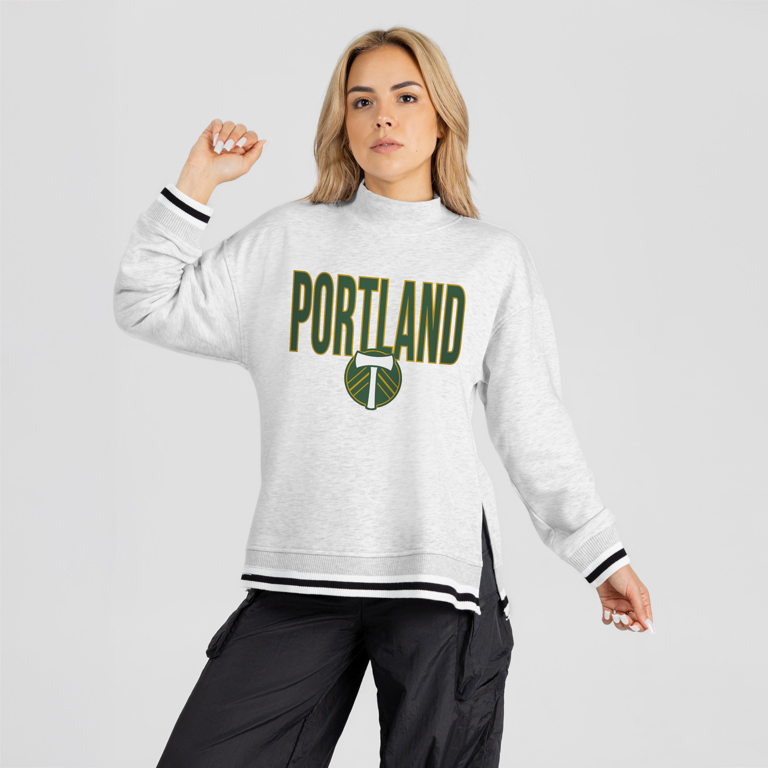 PORTLAND TIMBERS RALLY POINT CONTRAST MOCKNECK PULLOVER