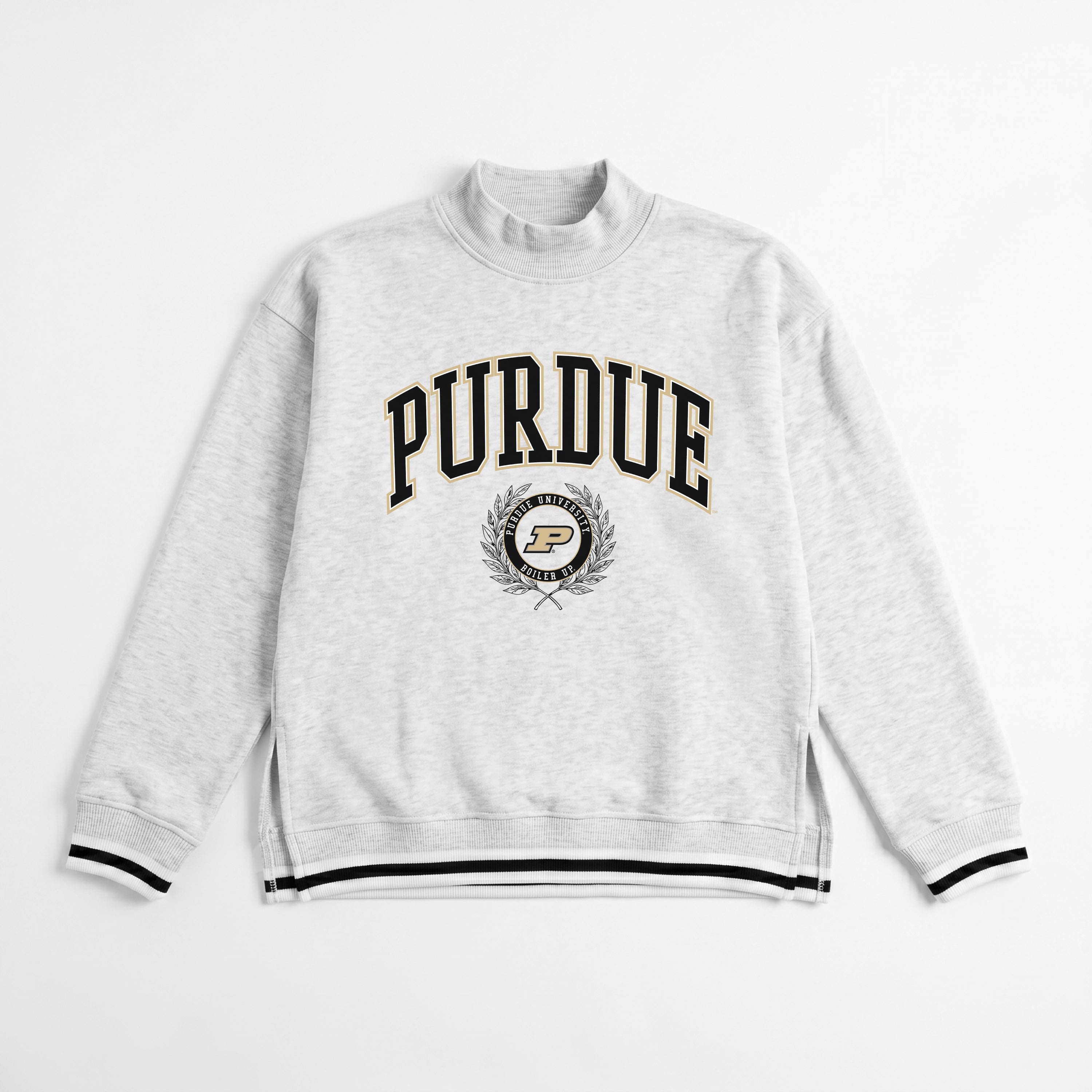PURDUE BOILERMAKERS RALLY POINT CONTRAST MOCKNECK PULLOVER