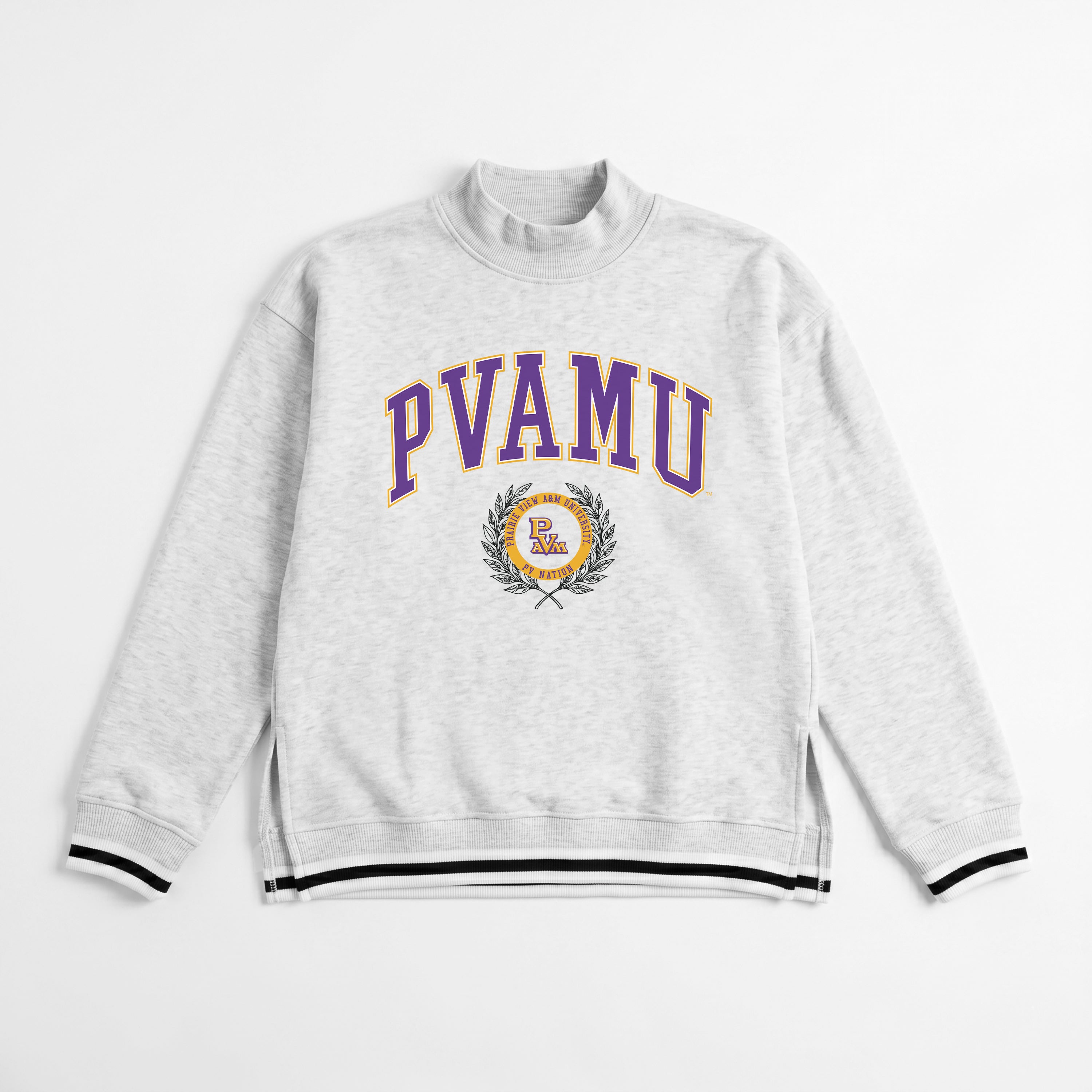 PRAIRIE VIEW A&M PANTHERS RALLY POINT CONTRAST MOCKNECK PULLOVER