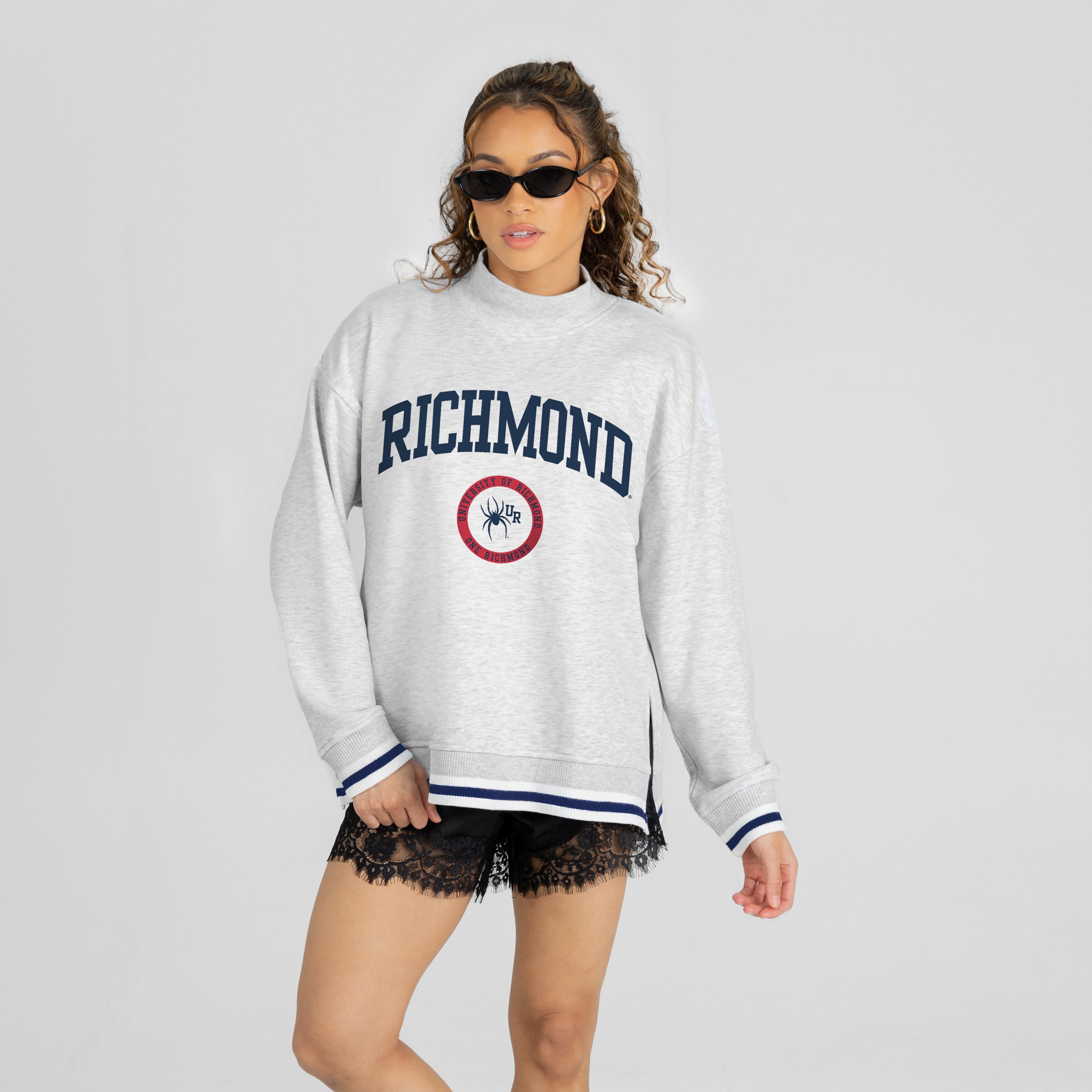 RICHMOND SPIDERS RALLY POINT CONTRAST MOCKNECK PULLOVER
