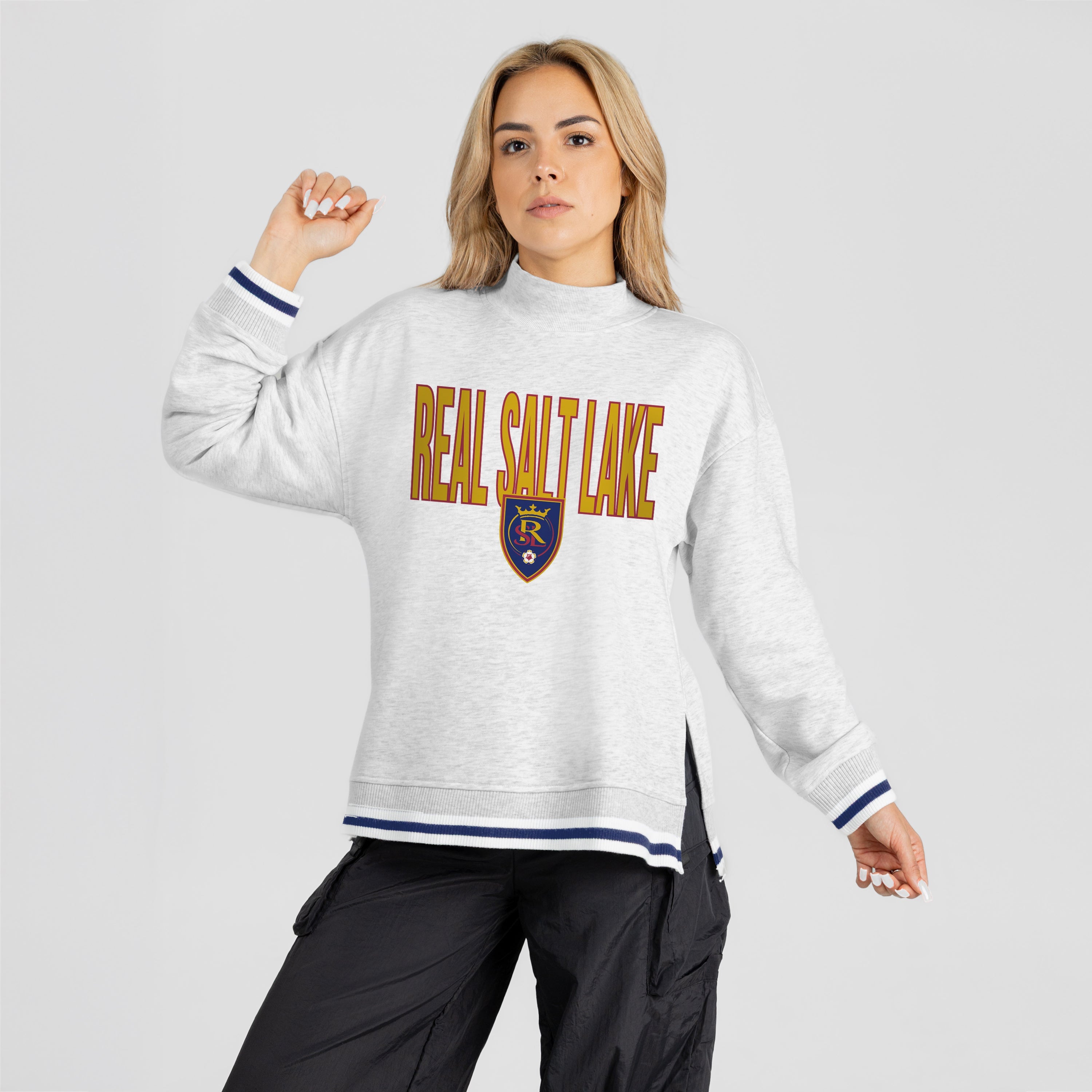 REAL SALT LAKE RALLY POINT CONTRAST MOCKNECK PULLOVER