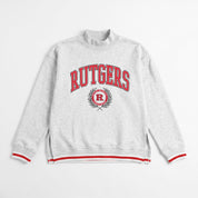 RUTGERS SCARLET KNIGHTS RALLY POINT CONTRAST MOCKNECK PULLOVER