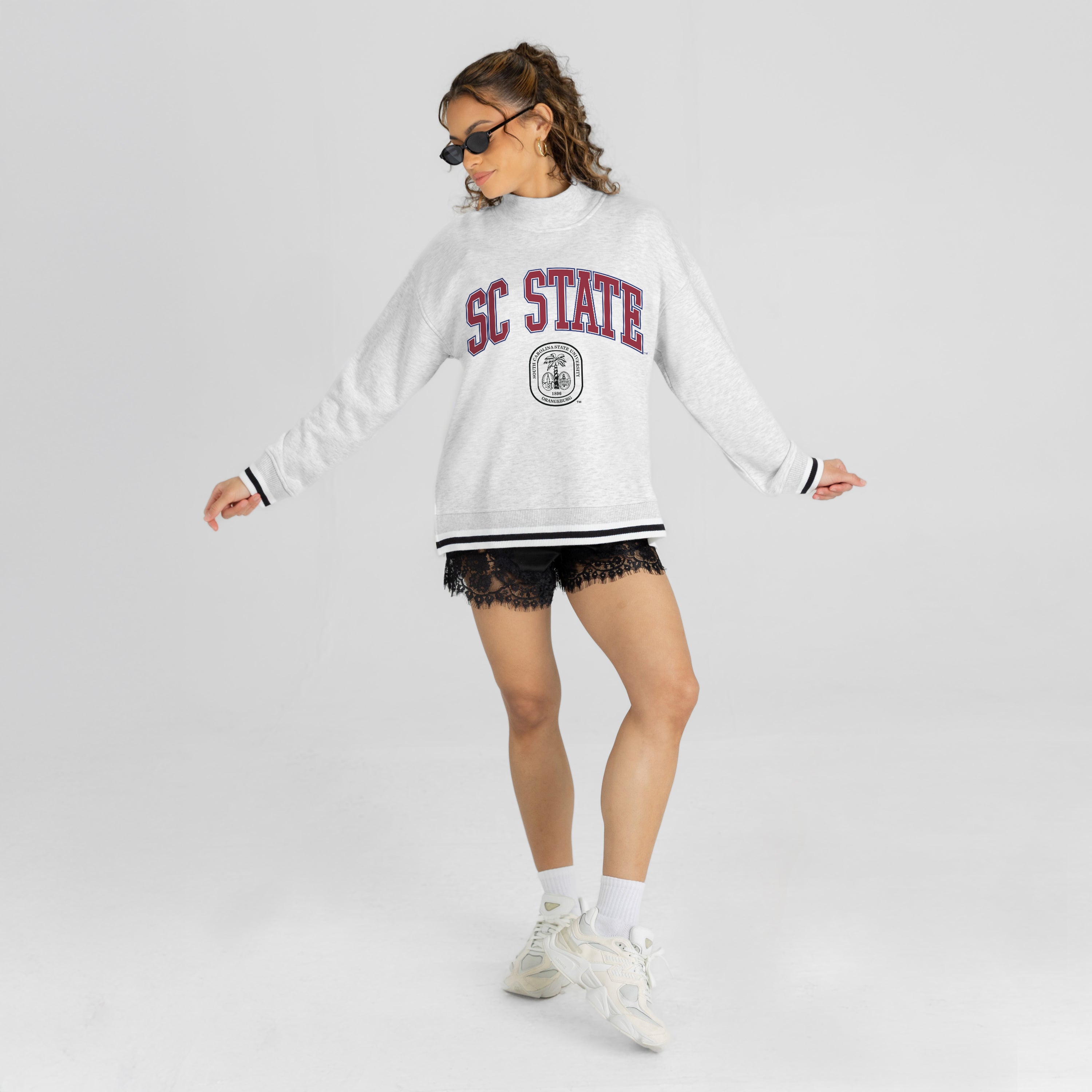SOUTH CAROLINA STATE BULLDOGS RALLY POINT CONTRAST MOCKNECK PULLOVER
