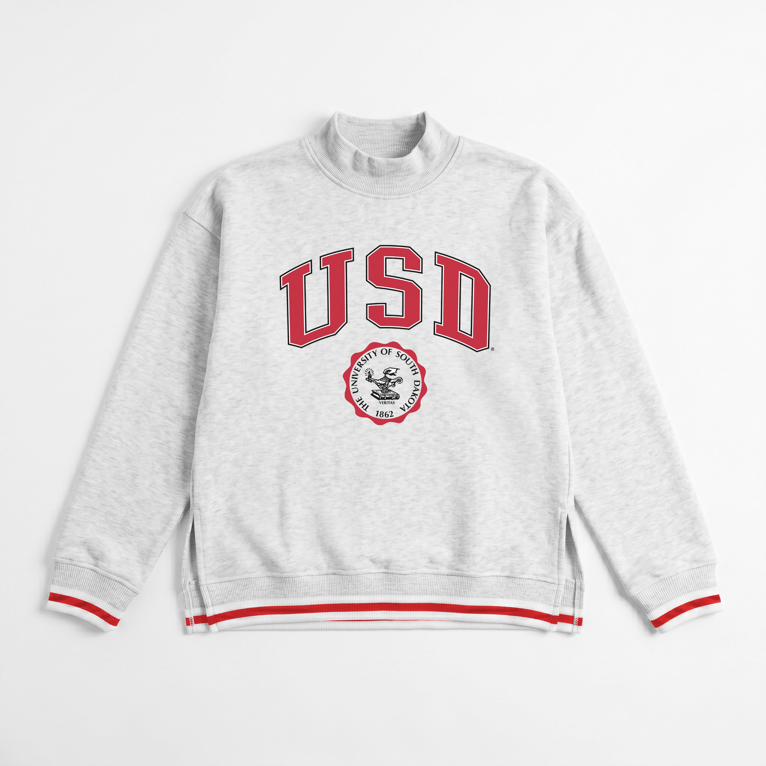 SOUTH DAKOTA COYOTES RALLY POINT CONTRAST MOCKNECK PULLOVER