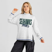 SEATTLE SEAHAWKS RALLY POINT CONTRAST MOCKNECK PULLOVER