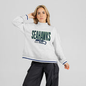 SEATTLE SEAHAWKS RALLY POINT CONTRAST MOCKNECK PULLOVER