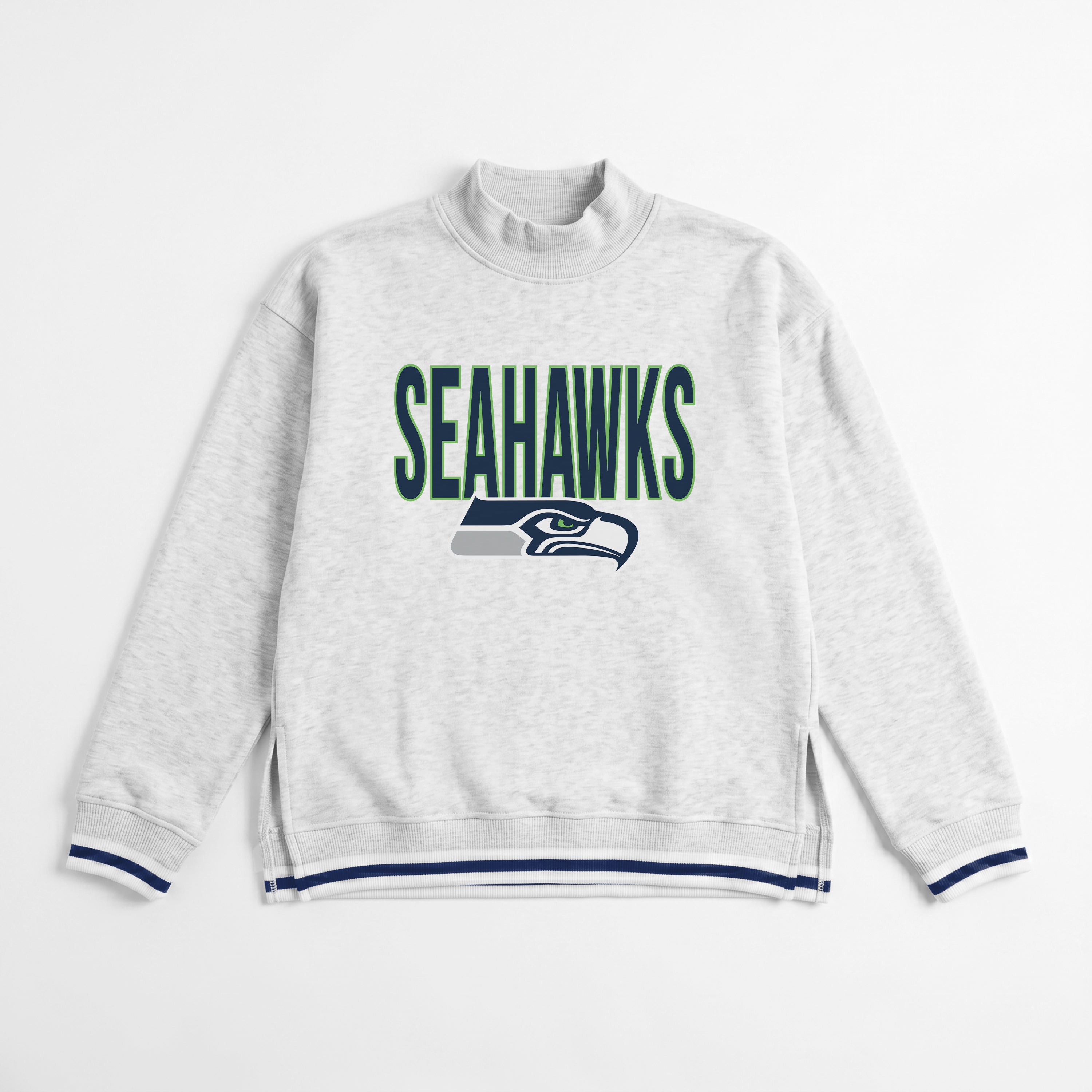 SEATTLE SEAHAWKS RALLY POINT CONTRAST MOCKNECK PULLOVER