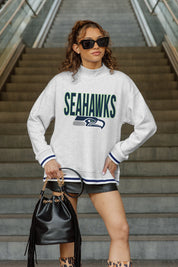 SEATTLE SEAHAWKS RALLY POINT CONTRAST MOCKNECK PULLOVER