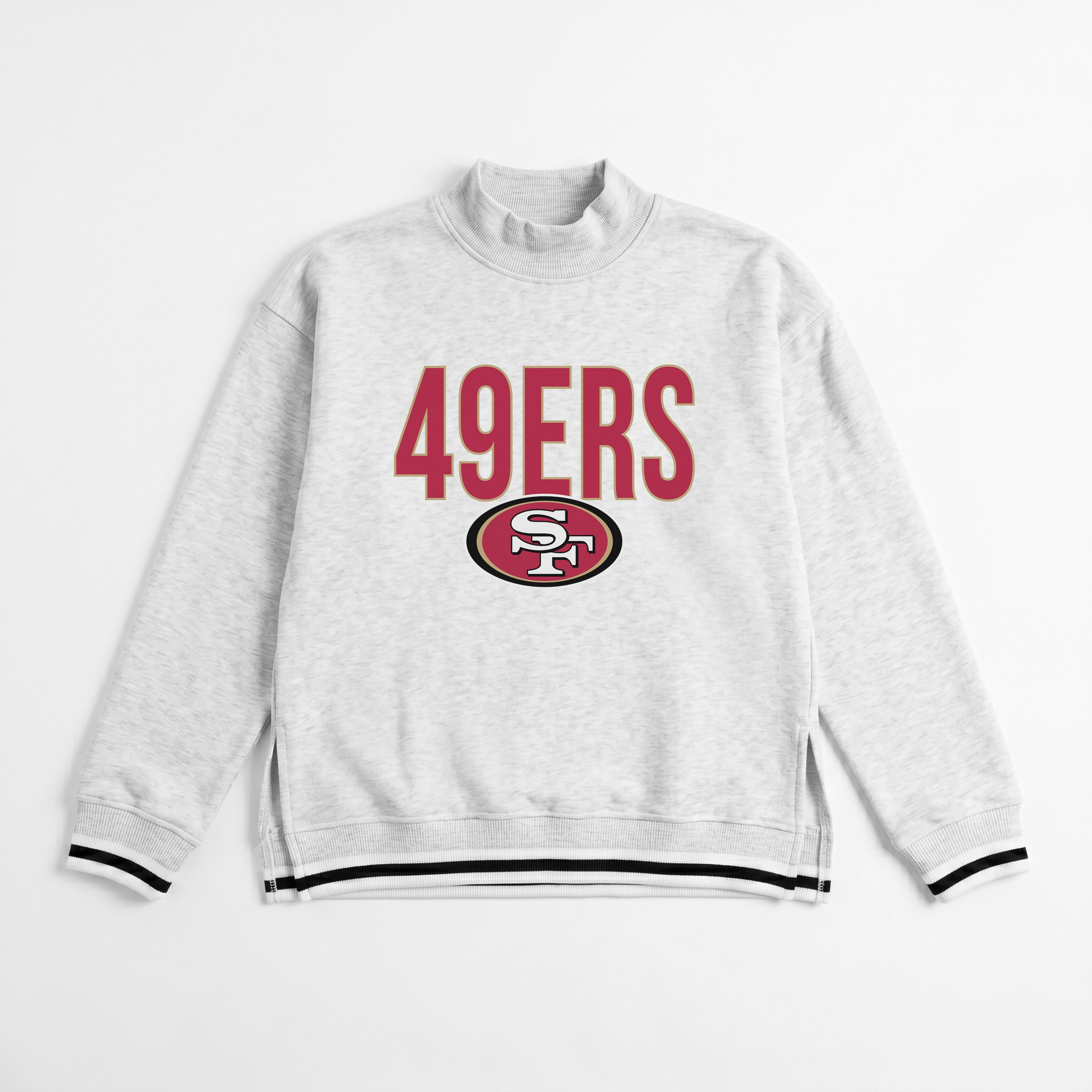 SAN FRANCISCO 49ERS RALLY POINT CONTRAST MOCKNECK PULLOVER
