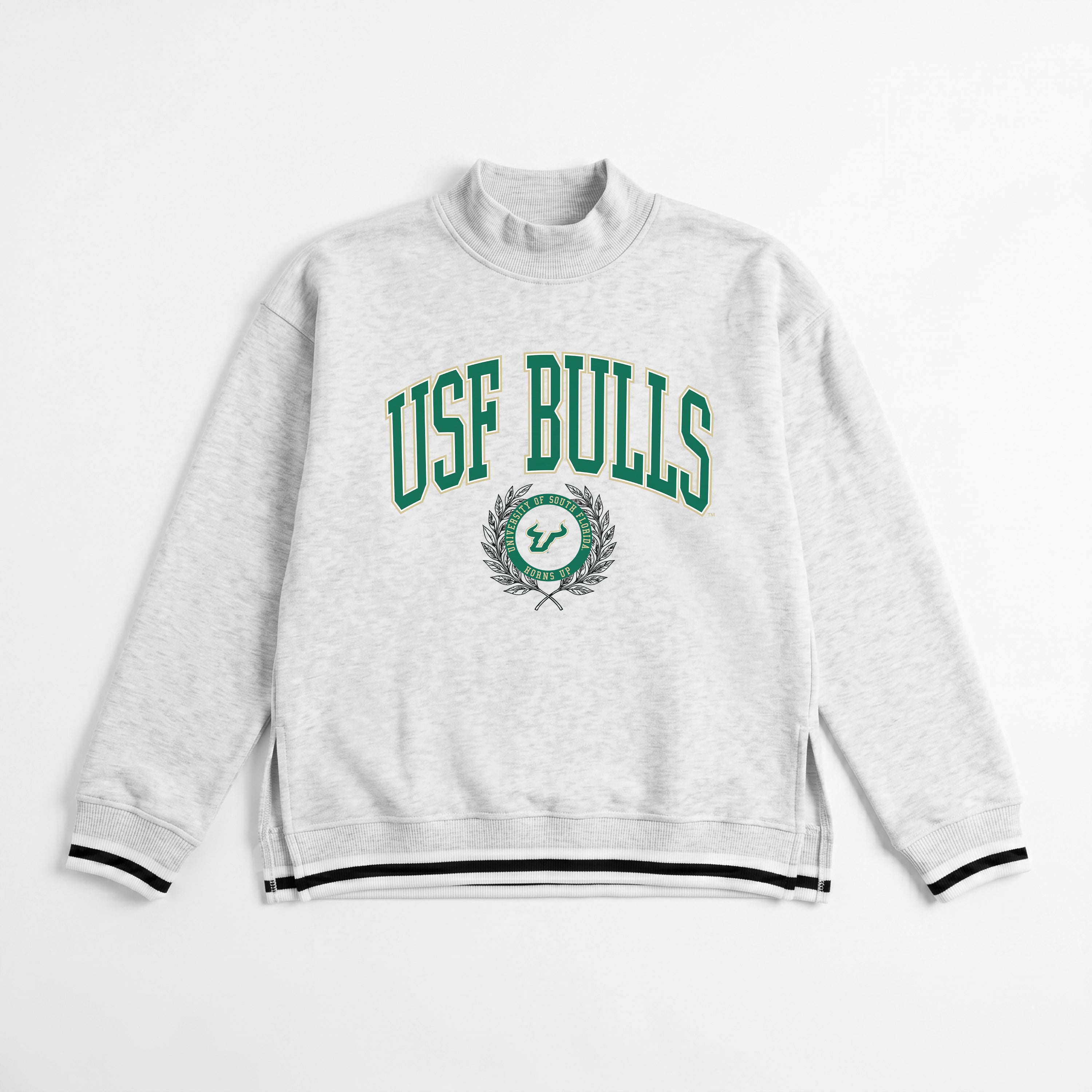 SOUTH FLORIDA BULLS RALLY POINT CONTRAST MOCKNECK PULLOVER