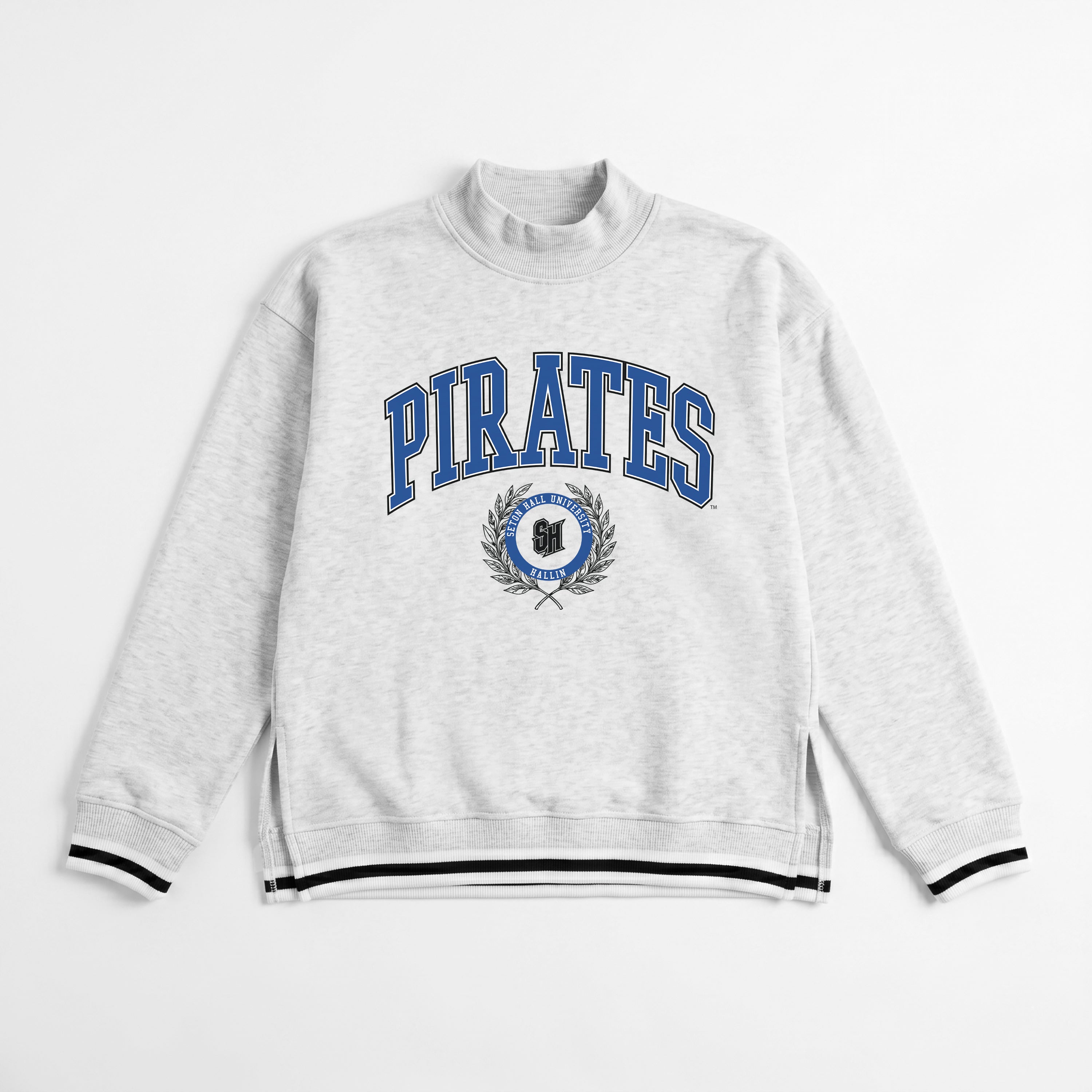 SETON HALL PIRATES RALLY POINT CONTRAST MOCKNECK PULLOVER